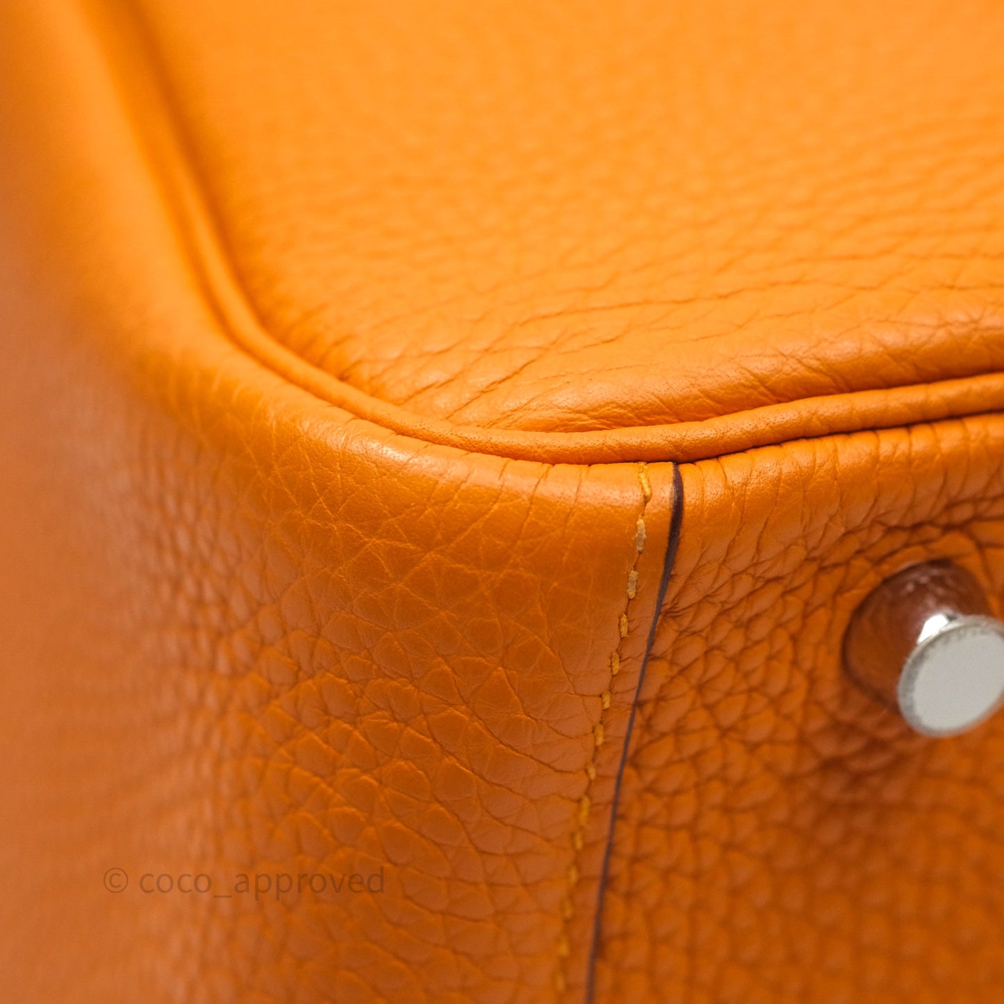 Hermès Lindy 30 Abricot I9 Clemence Palladium Hardware