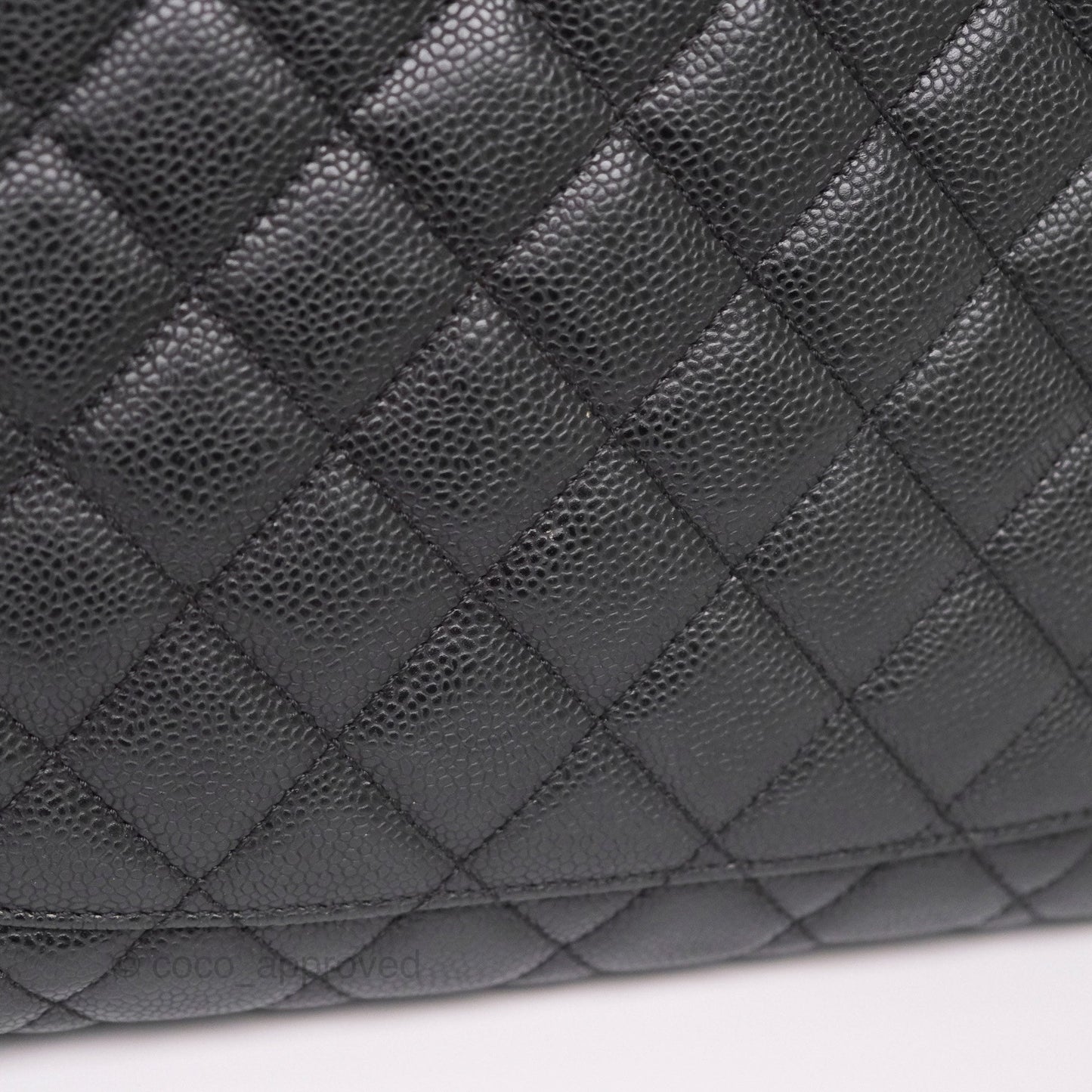 Chanel GST Black Caviar Silver Hardware