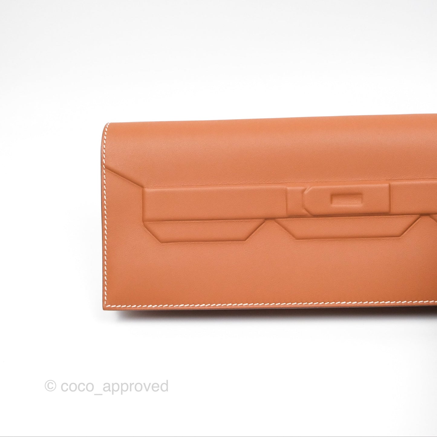 Hermès Birkin Shadow Clutch Bag Gold 37 Swift