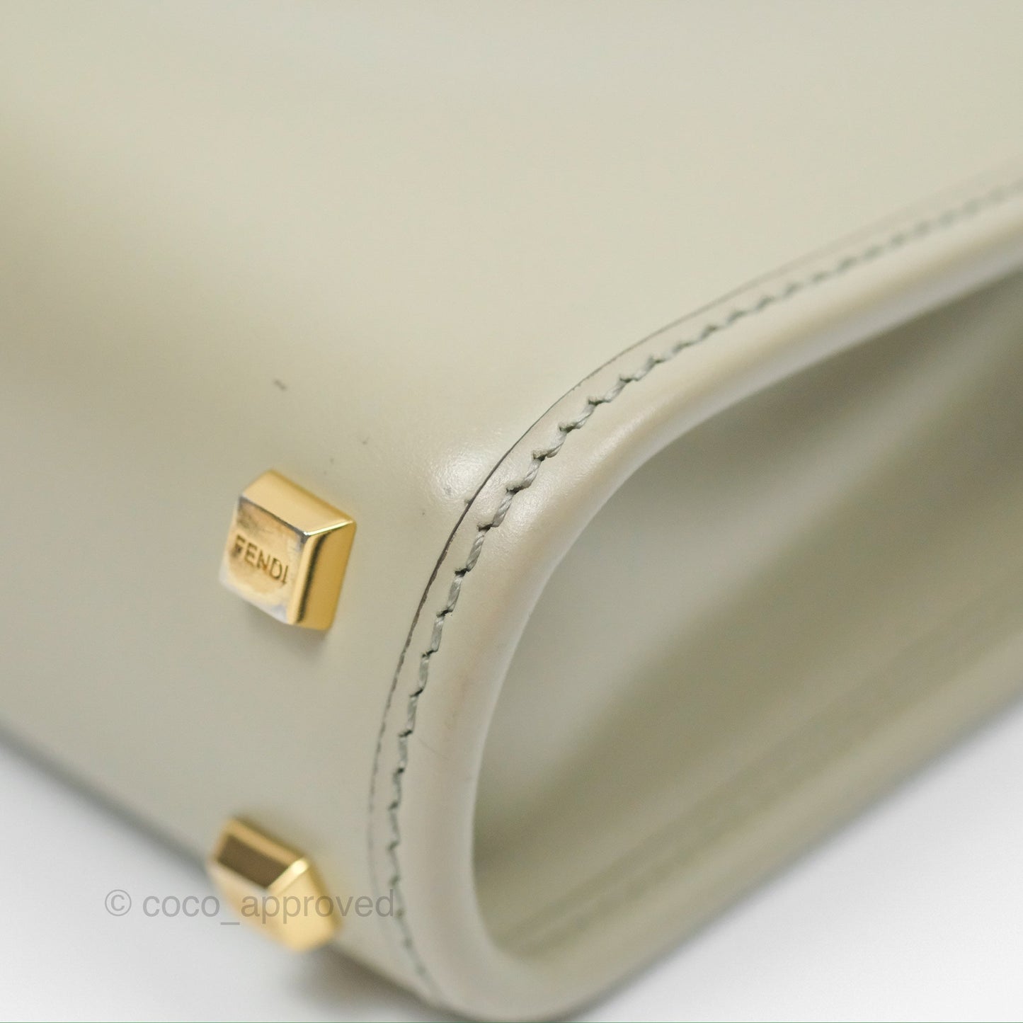 Fendi Mini Sunshine Shopper Bag Green Tea Tortoiseshell-effect Handle