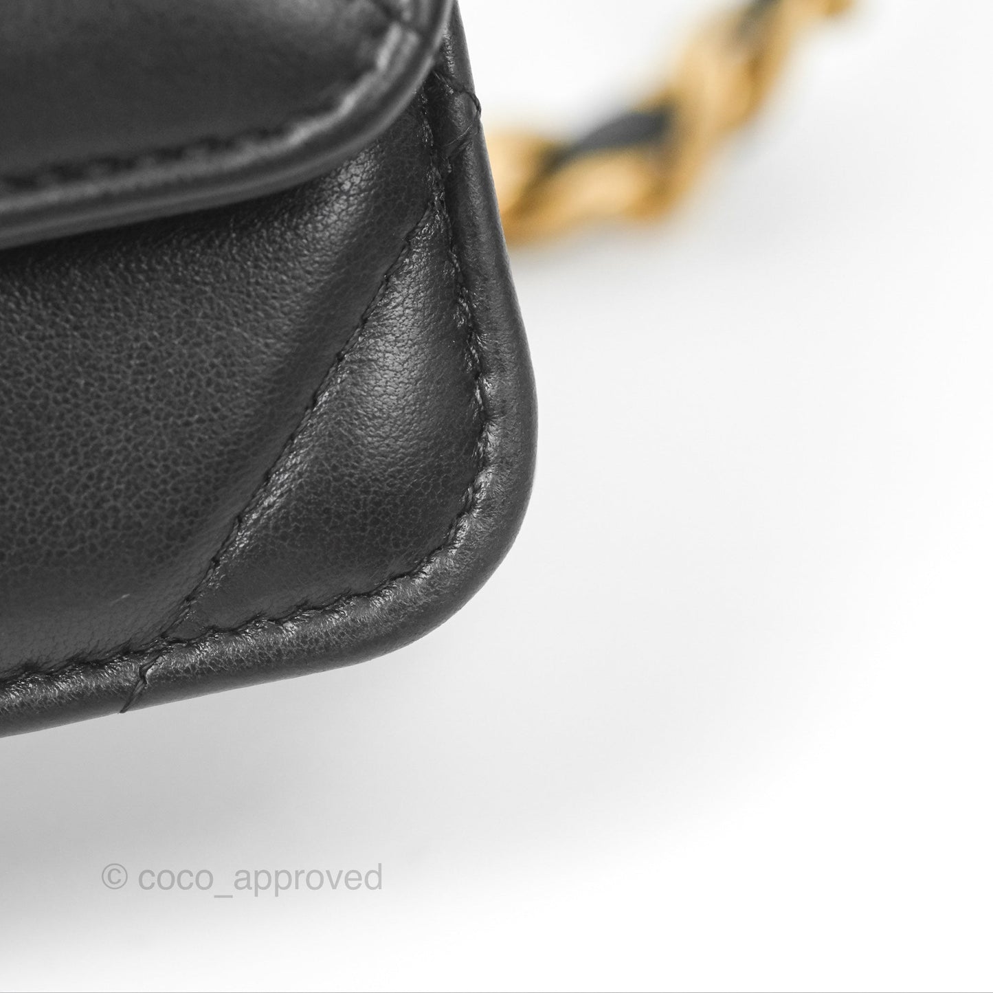 Chanel 19 Clutch With Chain Black Lambskin Mixed Hardware