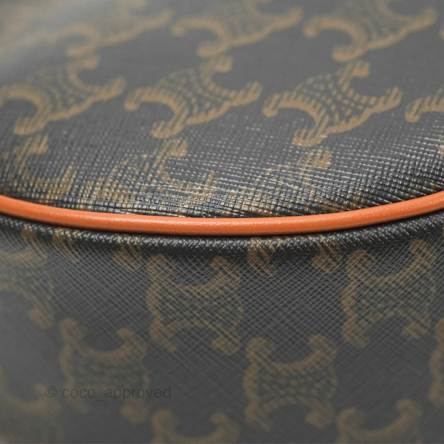 Celine Medium Ava Triomphe Bag Triomphe Canvas Tan Calfskin