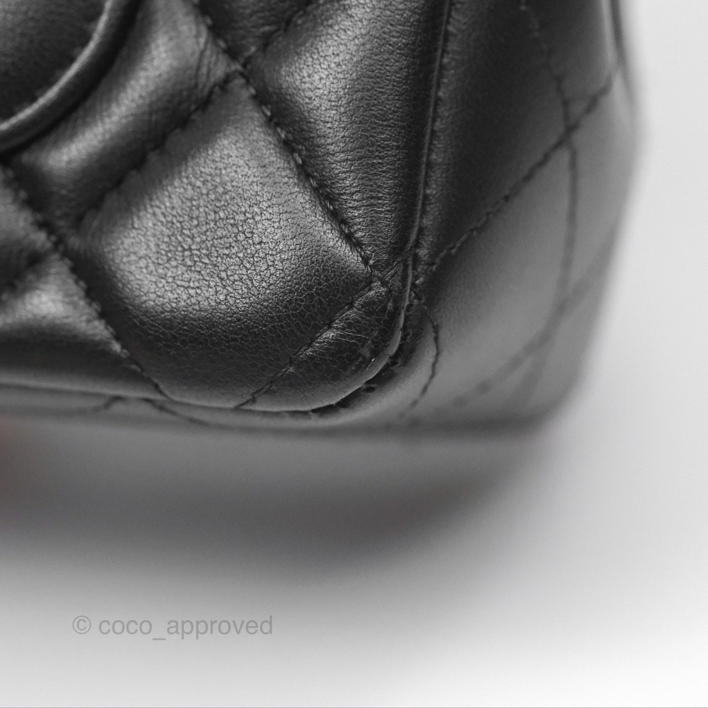 Chanel Quilted Mini Rectangular Black Lambskin Gold Hardware