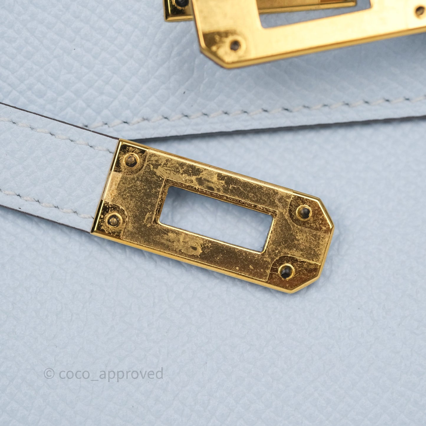 Hermès Kelly To Go Wallet Bleu Brume T0 Epsom Gold Hardware