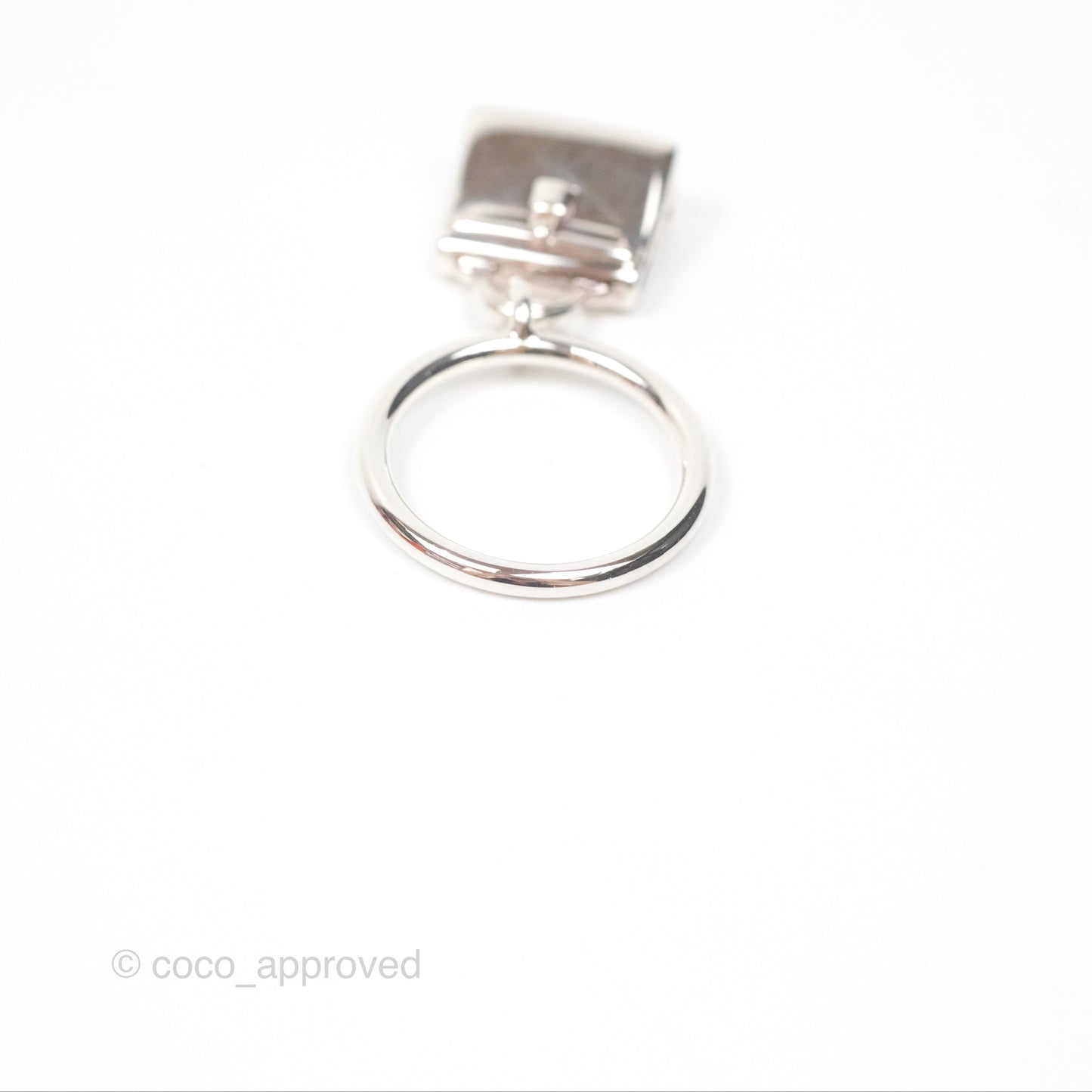 Hermès Amulettes Kelly Ring Sterling Silver Size 52