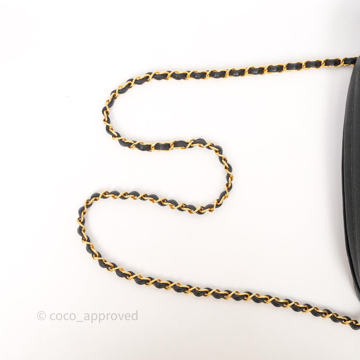 Chanel Vintage Camera Bag Coco Crush Black Caviar Gold Hardware