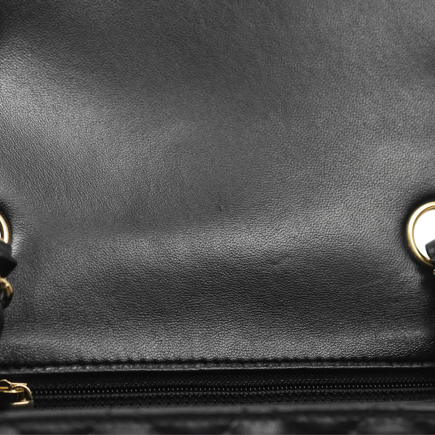 Chanel Mini Square Black Lambskin Gold Hardware