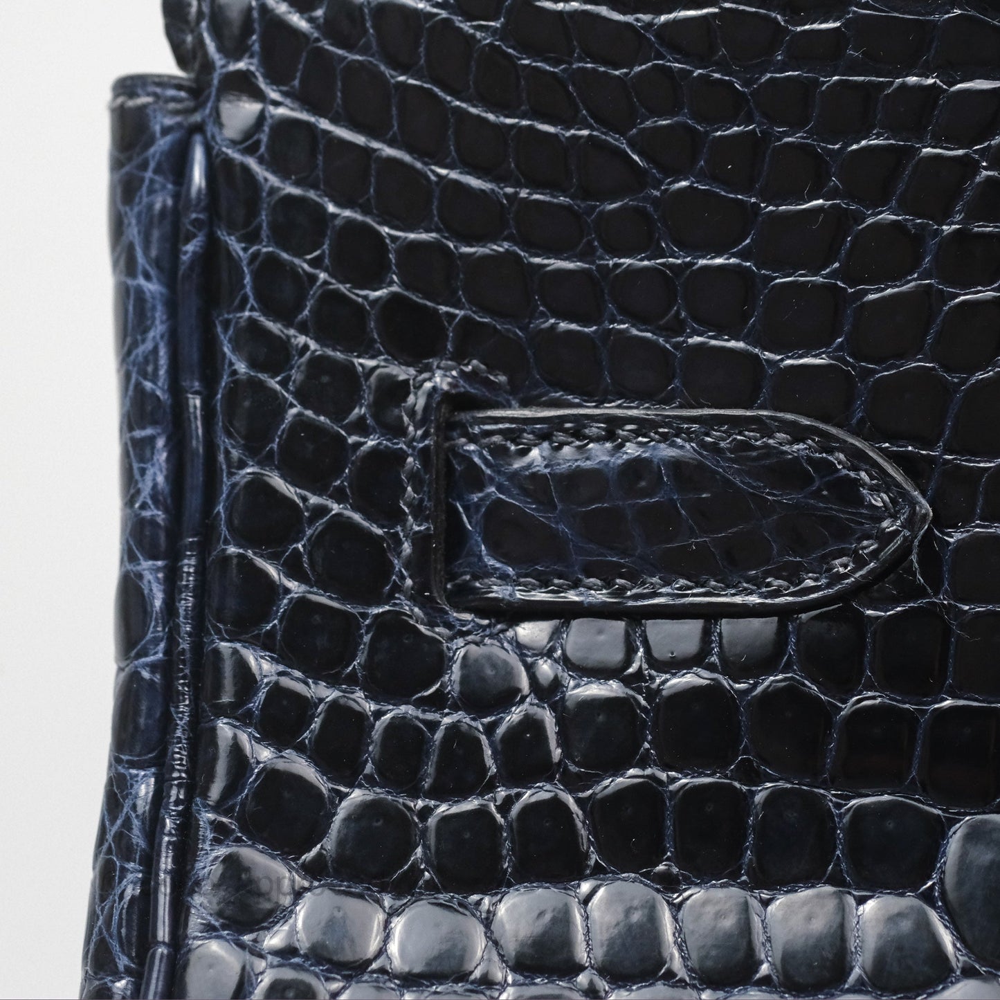 Hermès Birkin 35 Porosus Marine 78 Palladium Hardware