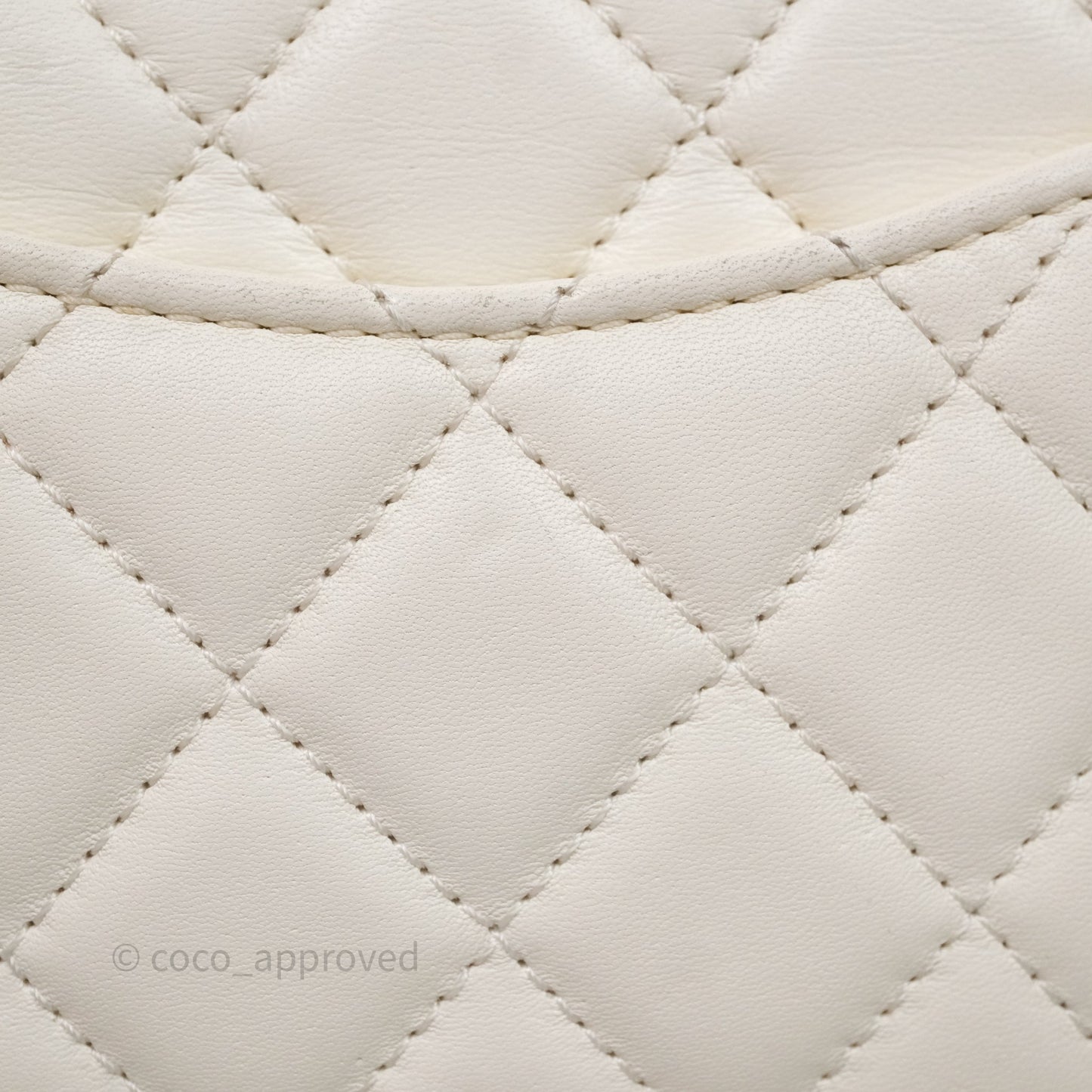 Chanel Mini Rectangular Pearl Crush White Lambskin Aged Gold Hardware