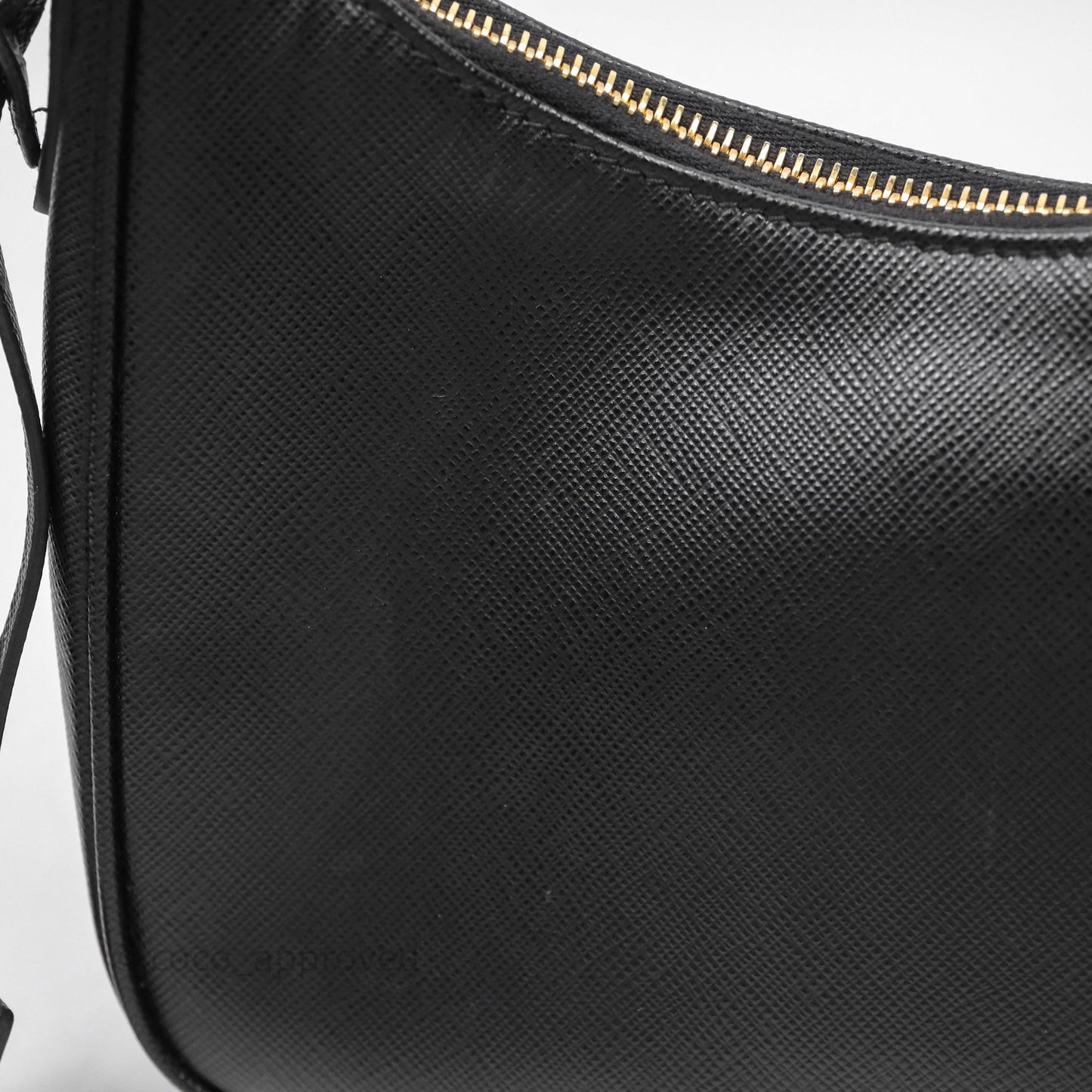 Prada Re-Edition 2005 Black Saffiano Leather Bag Gold Hardware