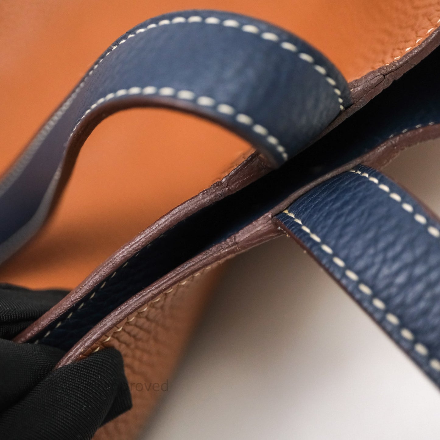 Hermès Double Sens Tote 36 Gold/Navy Clemence