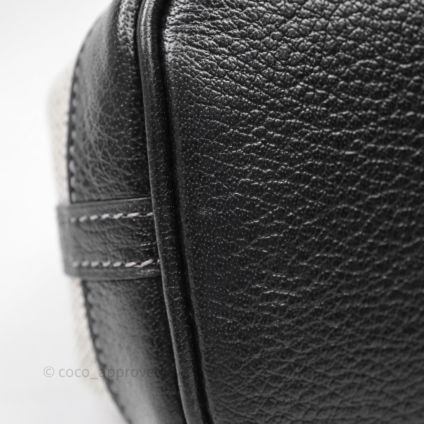 Hermes Vintage Mini Garden Party Noir 89 Canvas Palladium Hardware