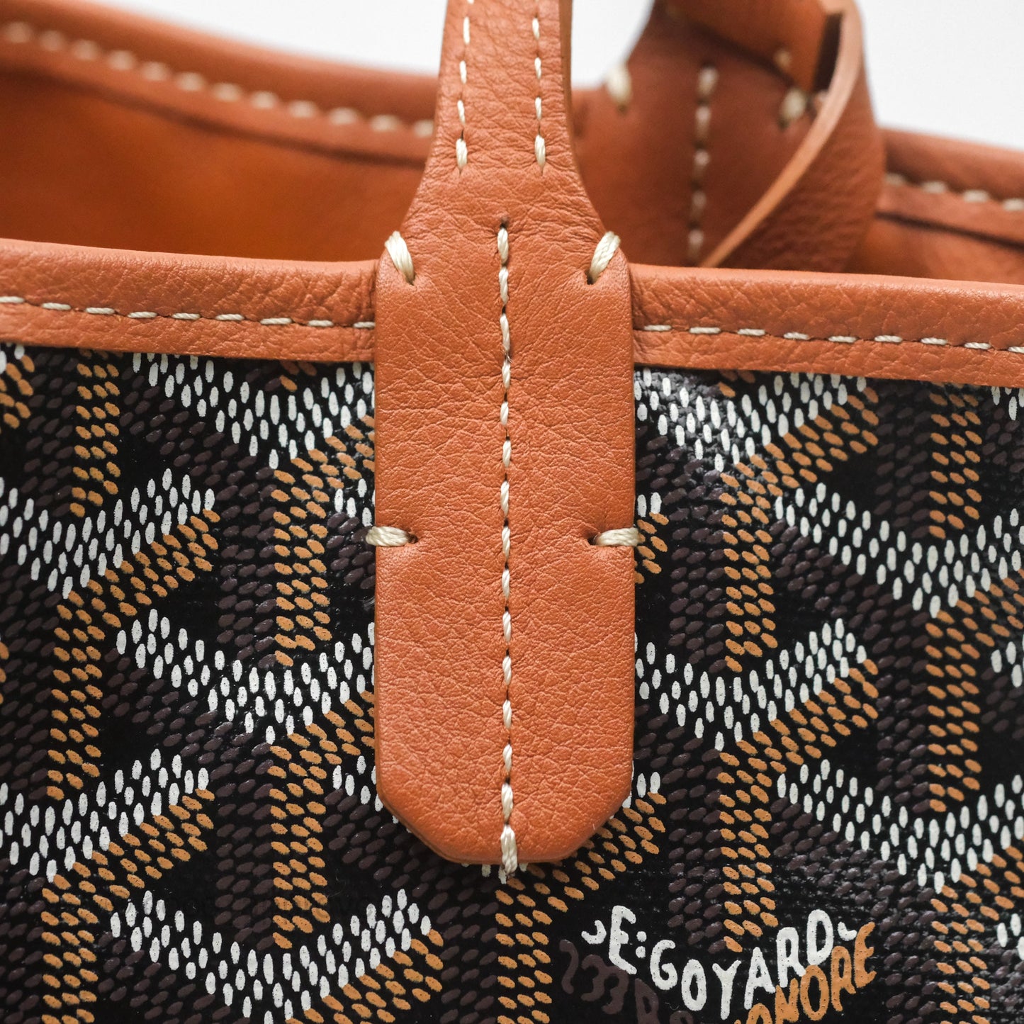 Goyard Anjou Mini Bag Goyardine Canvas Black/ Tan