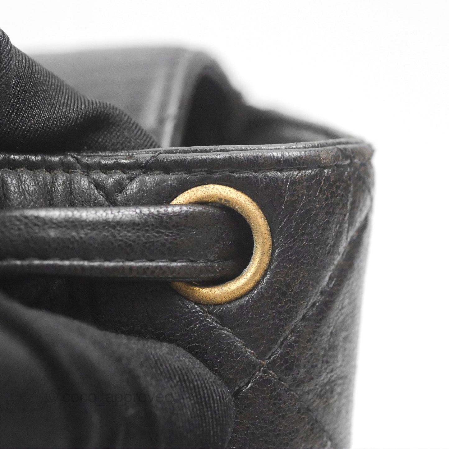 Chanel Vintage CC Duma Backpack Black Lambskin 24K Gold Hardware