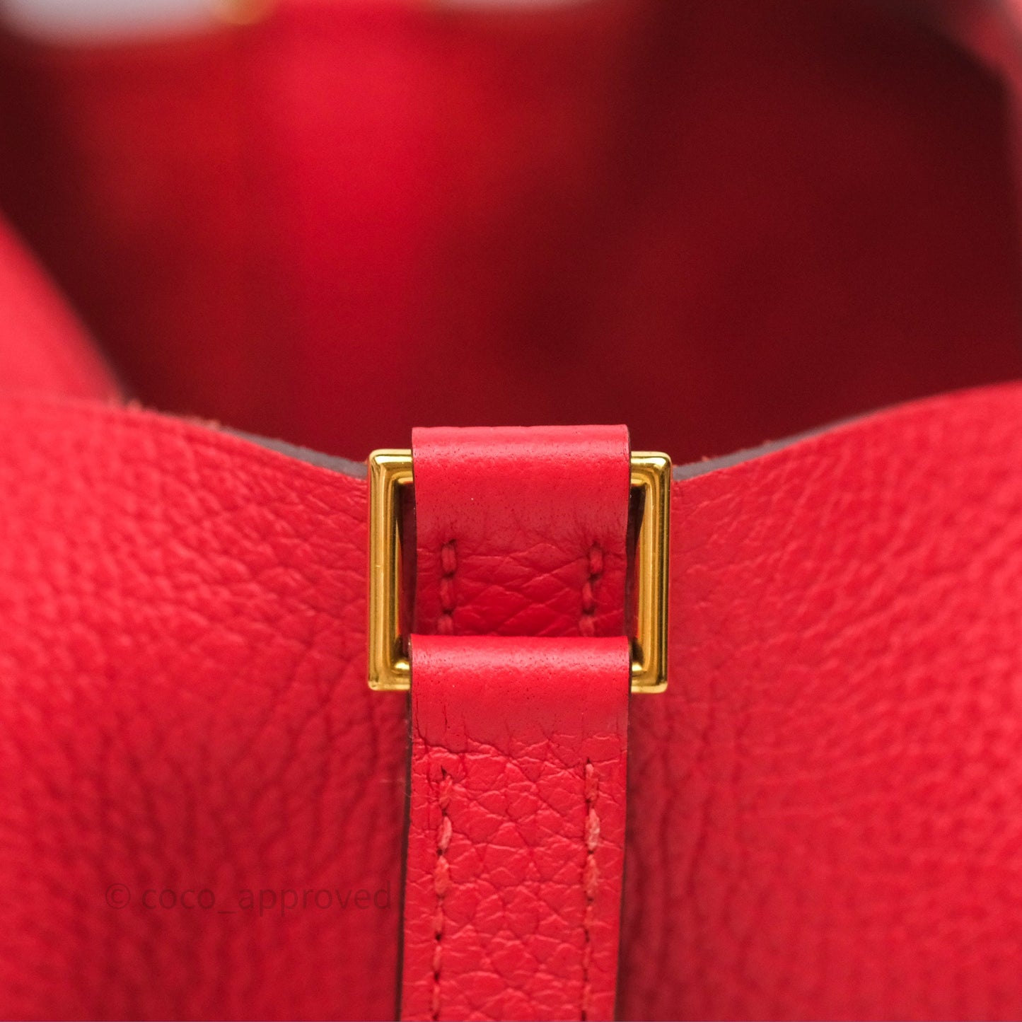 Hermès Picotin 22 Rouge Tomate S5 Clemence Gold Hardware