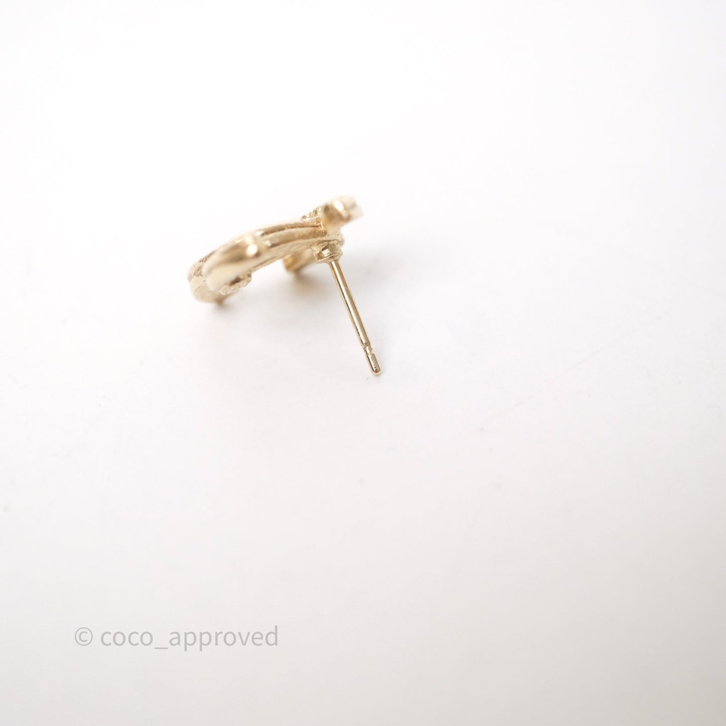 Chanel CC Earrings Gold Tone 21A