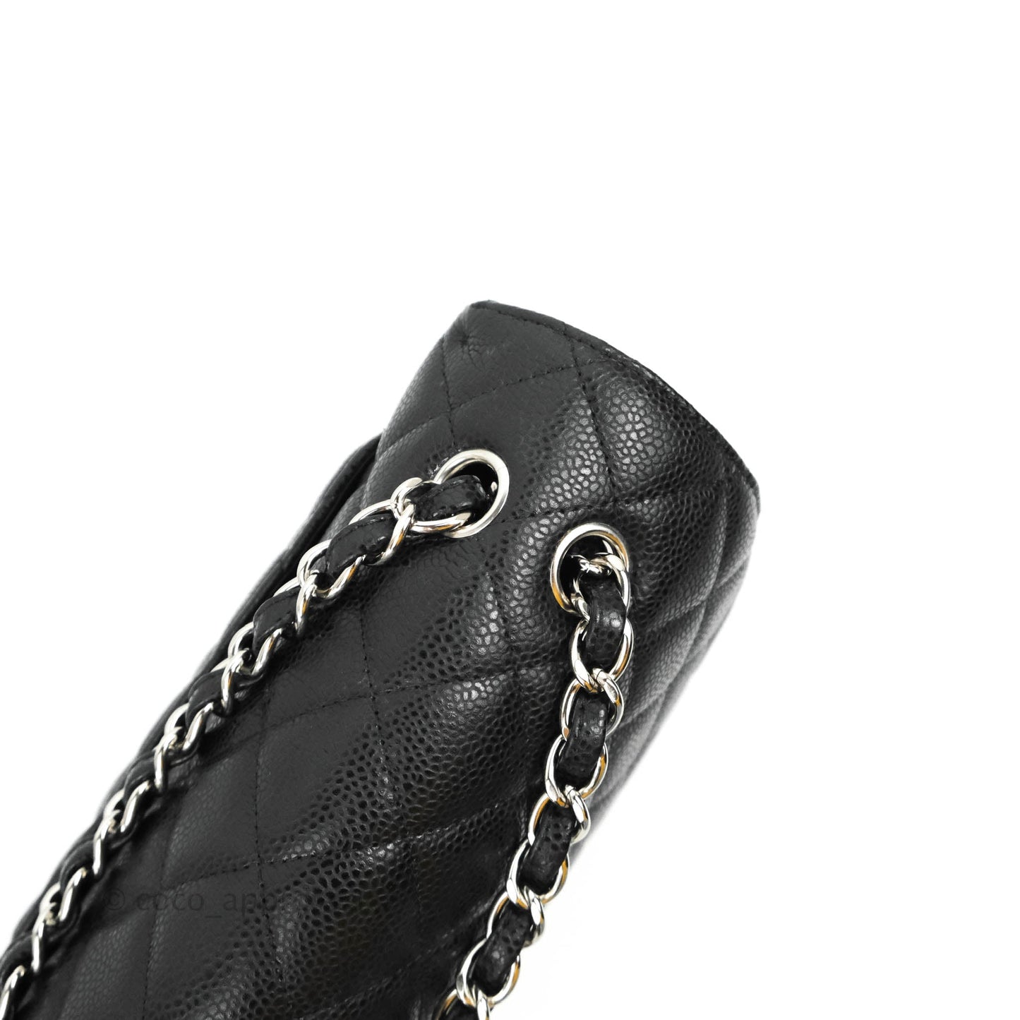 Chanel Single Flap Maxi Caviar Black Silver Hardware