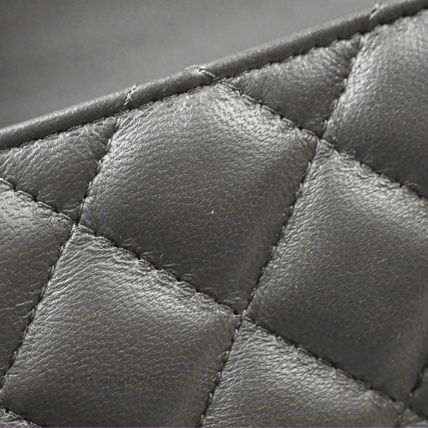 Chanel Quilted Mini Square Flap Grey Lambskin Gold Hardware