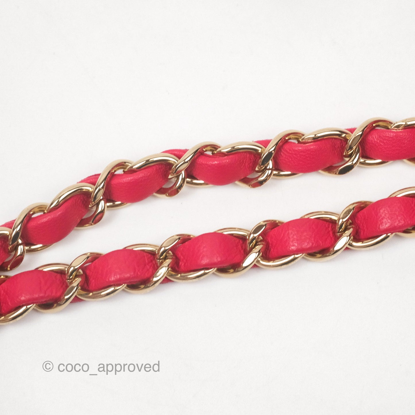 Chanel Mini Square Quilted Red Lambskin Gold Hardware