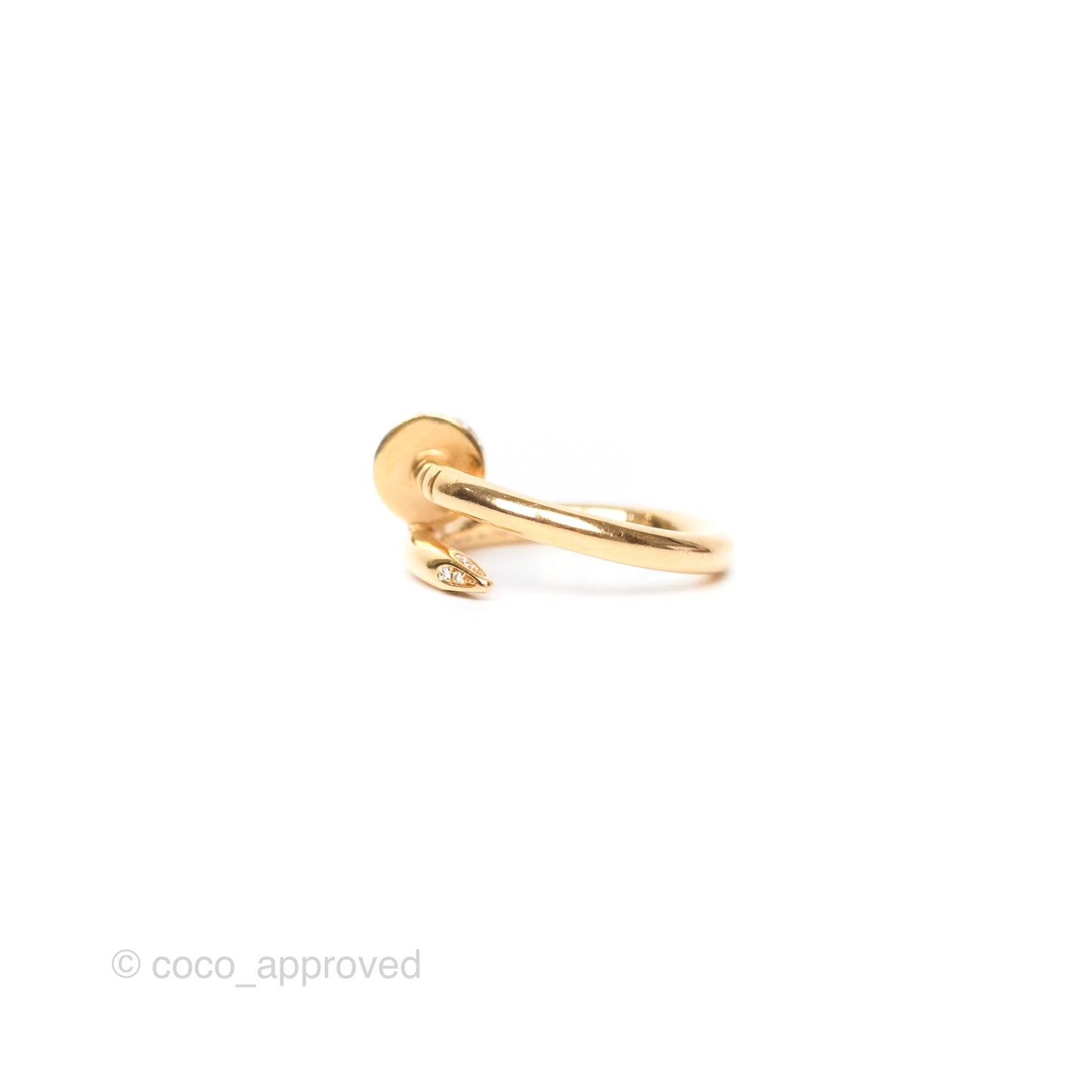 Cartier Juste Un Clou Ring Rose Gold Diamonds Size 51