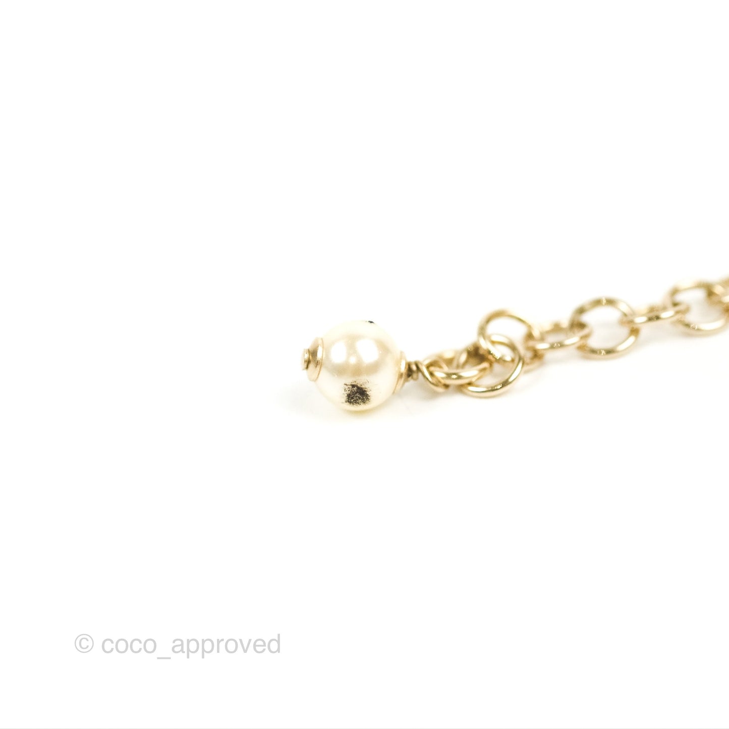 Chanel CC Crystal Blue Necklace Gold Tone 17A