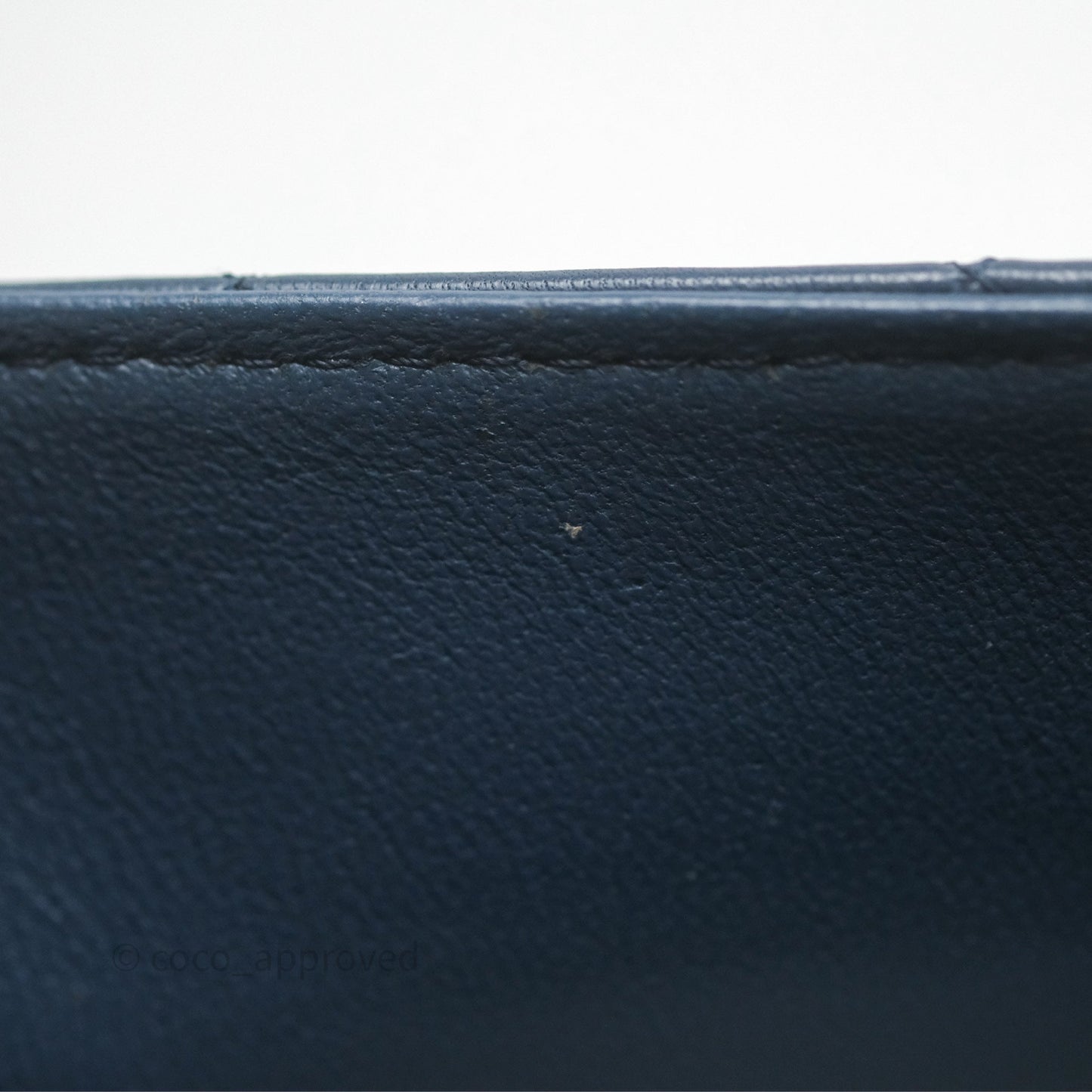 Chanel Quilted Mini Rectangular Navy Lambskin Silver Hardware