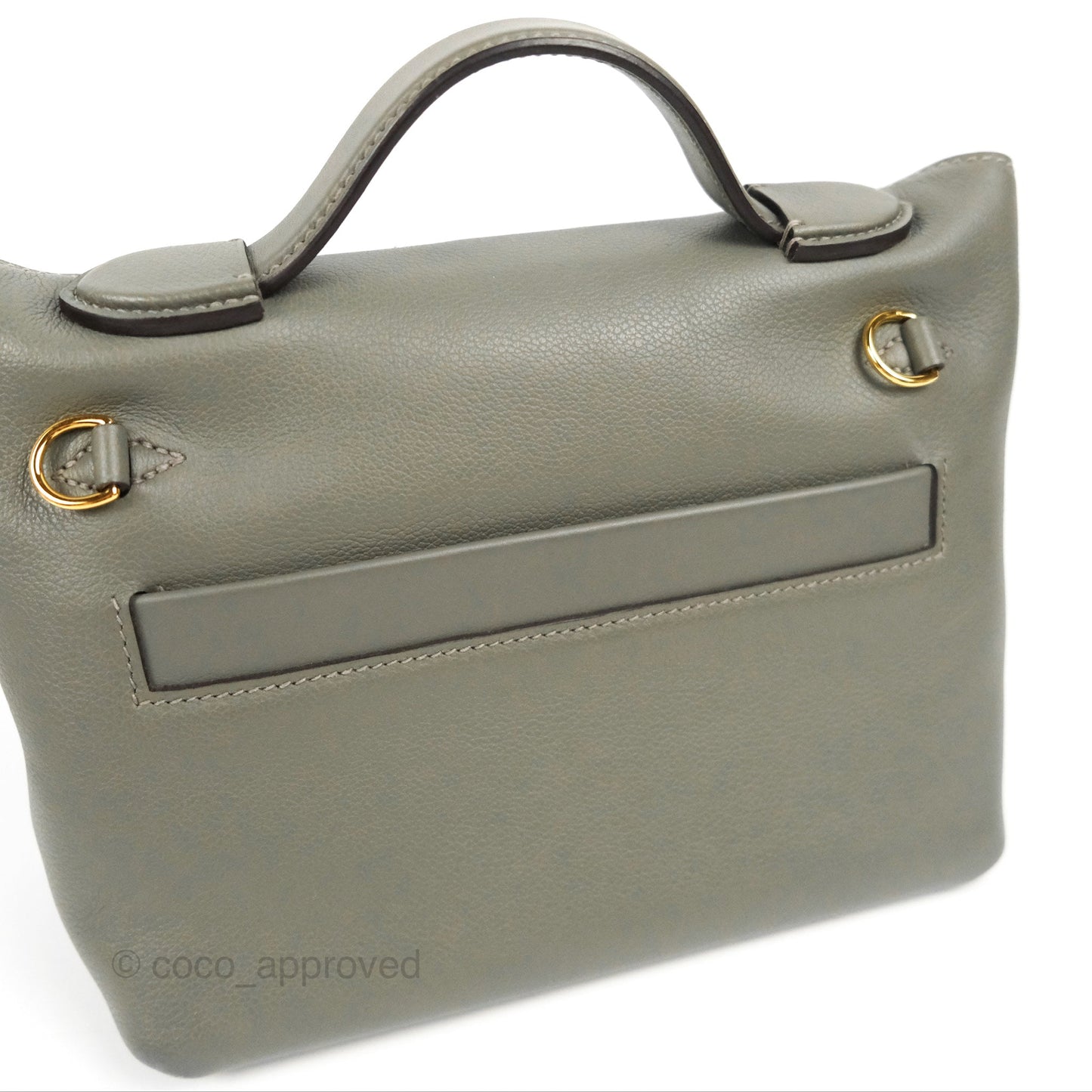 Hermès 24/24 21 Mini Gris Meyer 0L Evercolor/Swift Gold Hardware