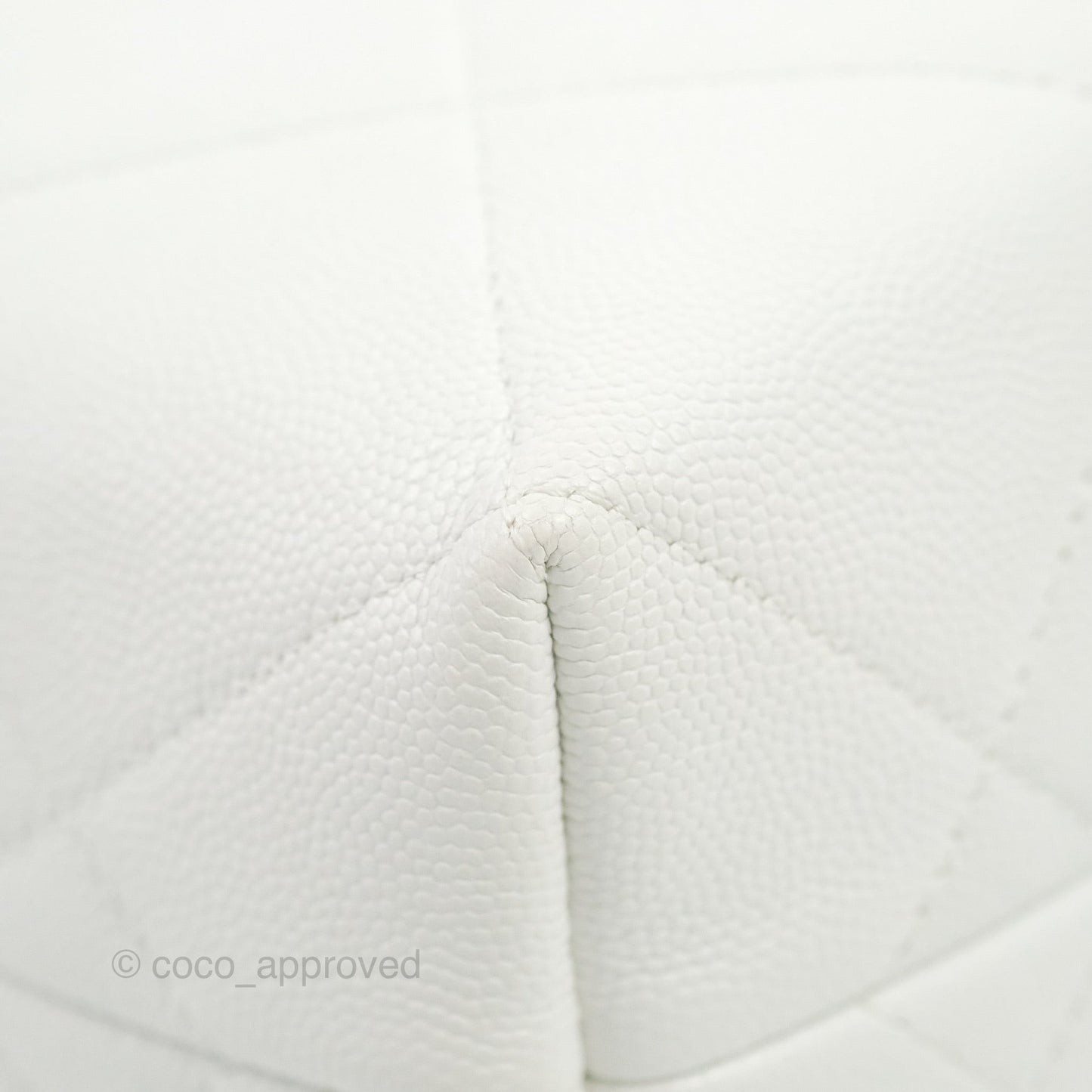 Chanel A Real Catch Shopping Bag White Caviar