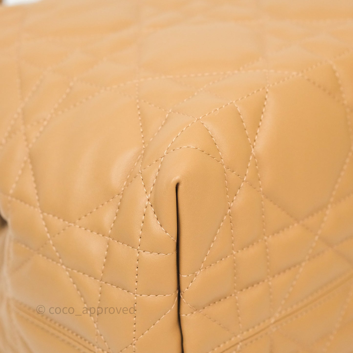 Dior Medium Dior Toujours Bag Tan Beige Macrocannage Calfskin