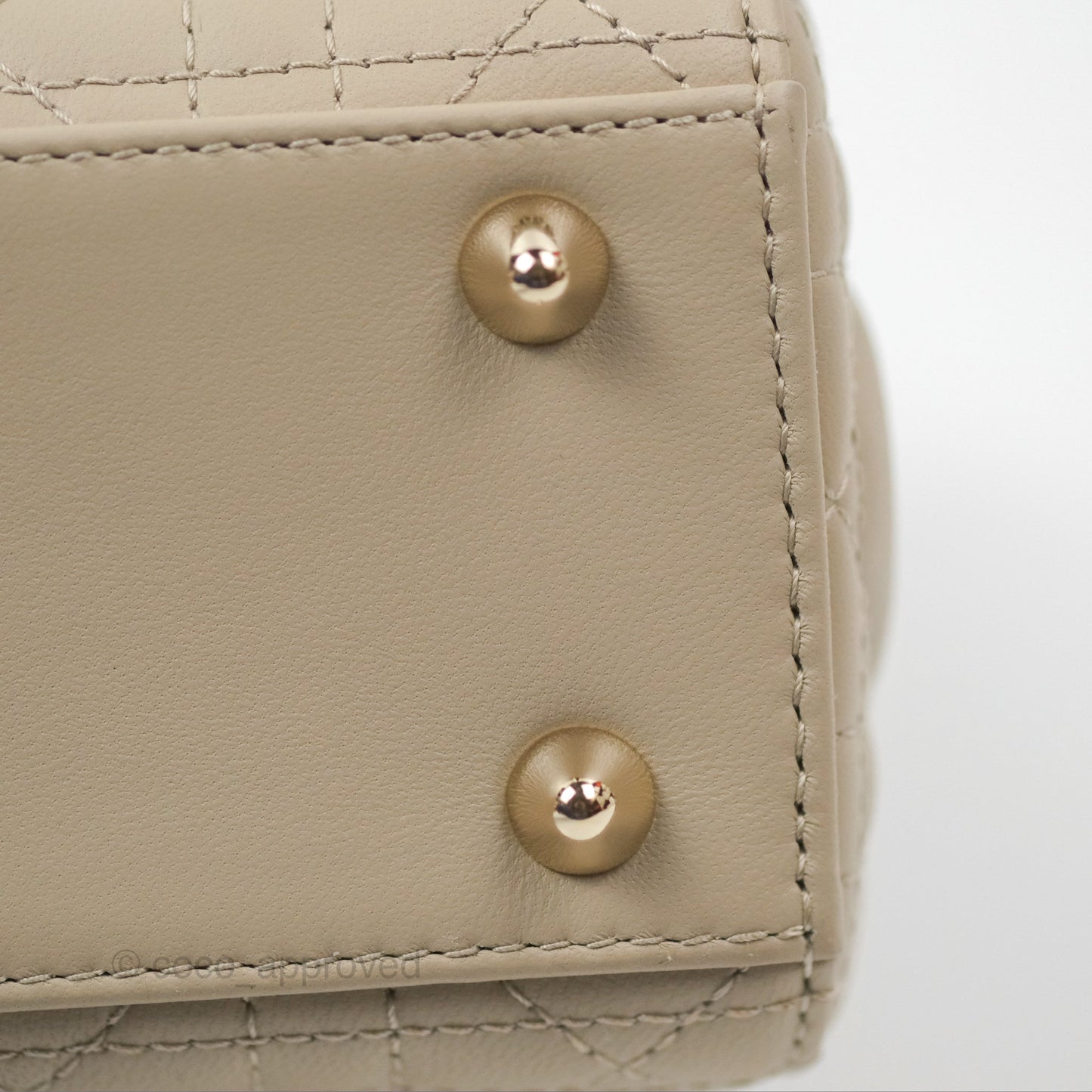 Christian Dior My ABCDior Lady Dior Beige Matte Lambskin Gold Hardware
