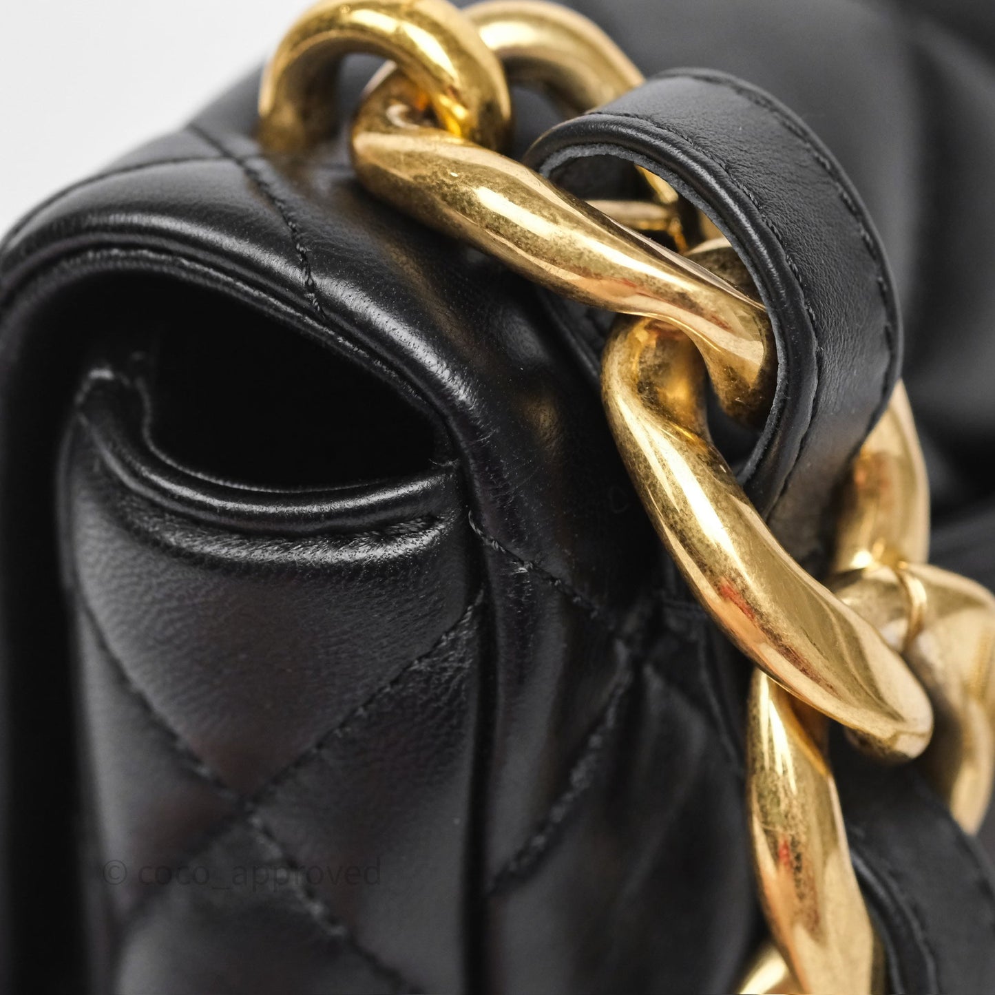 Chanel Small Funky Town Black Lambskin Aged Gold Hardware