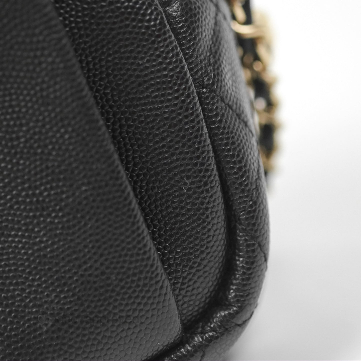 Chanel CC Day Camera Bag Black Caviar Gold Hardware
