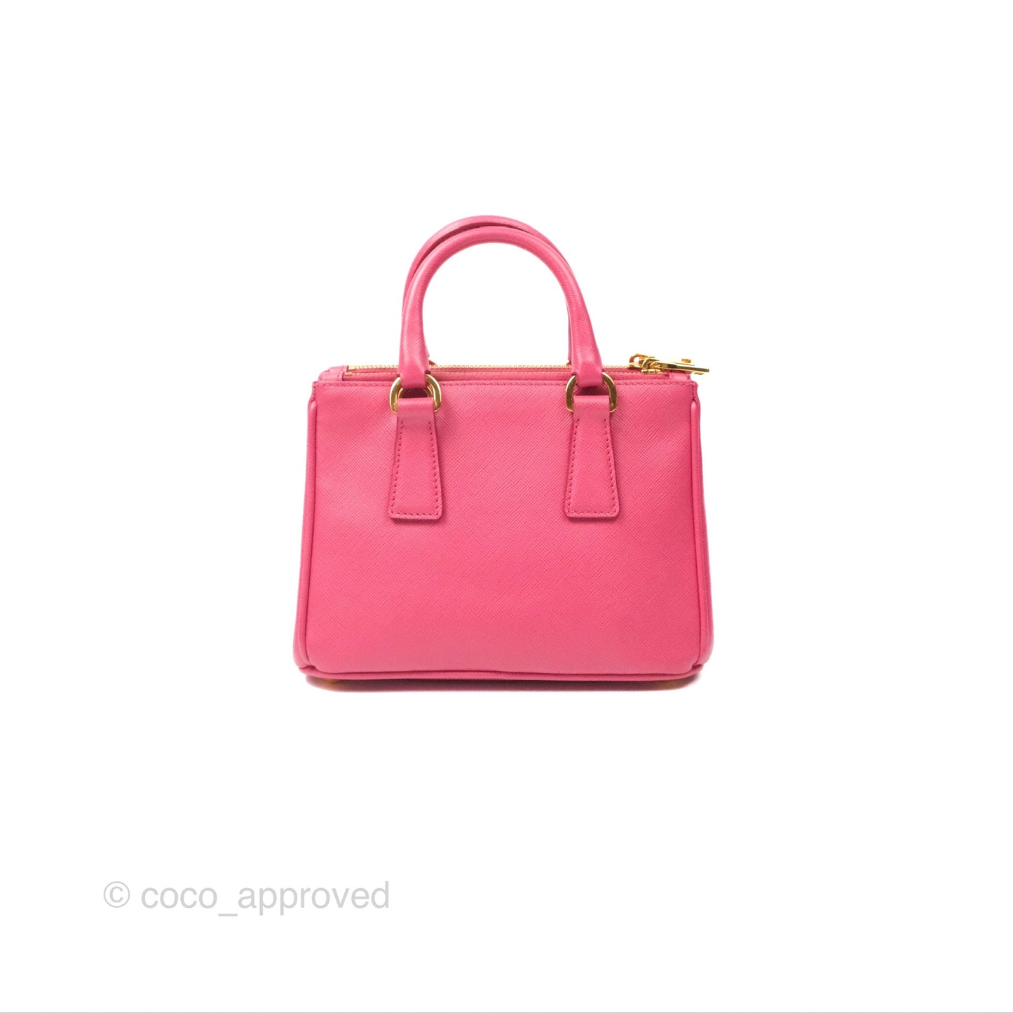 Prada Mini Galleria Bag Saffiano Lux Peonia