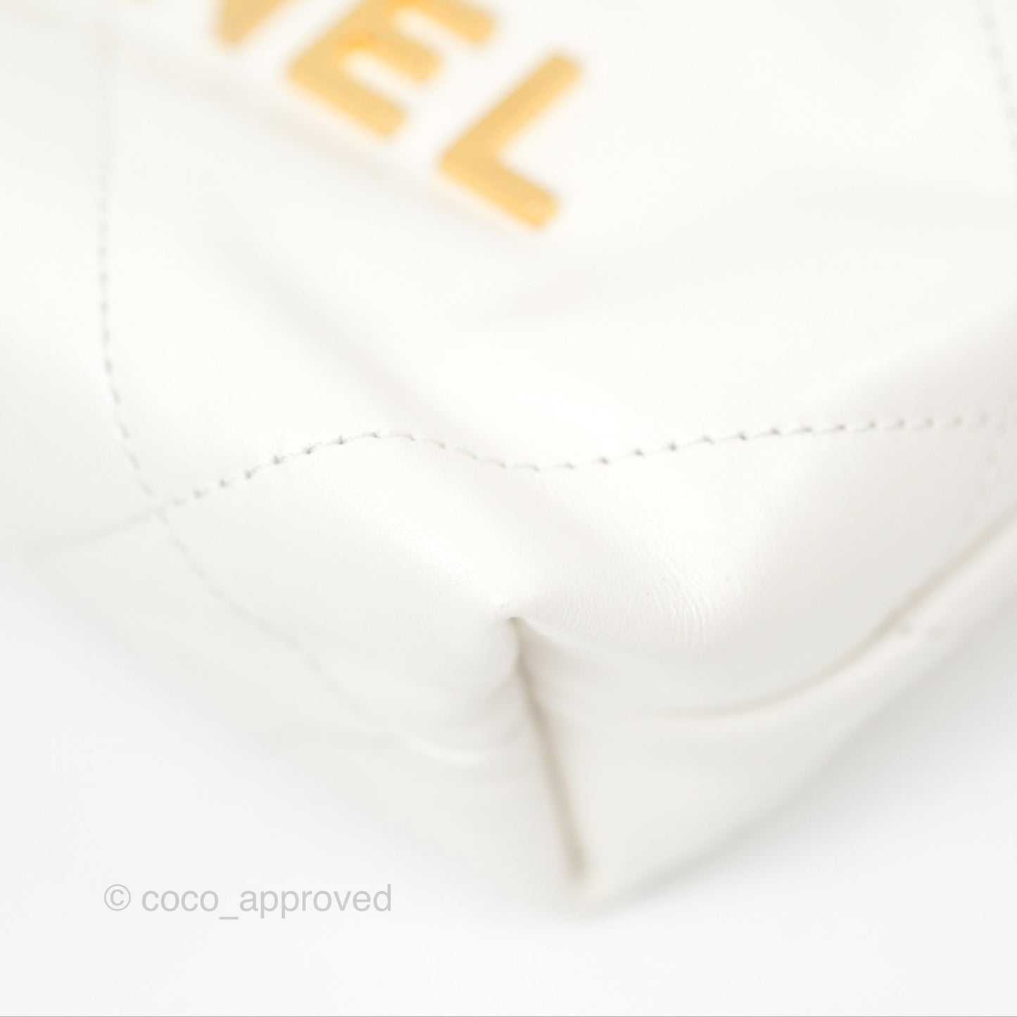 Chanel 22 Mini Bag White Crumpled Calfskin