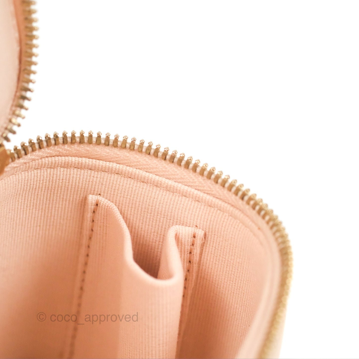 Chanel Mini Vanity With Chain Beige Pink Caviar Gold Hardware