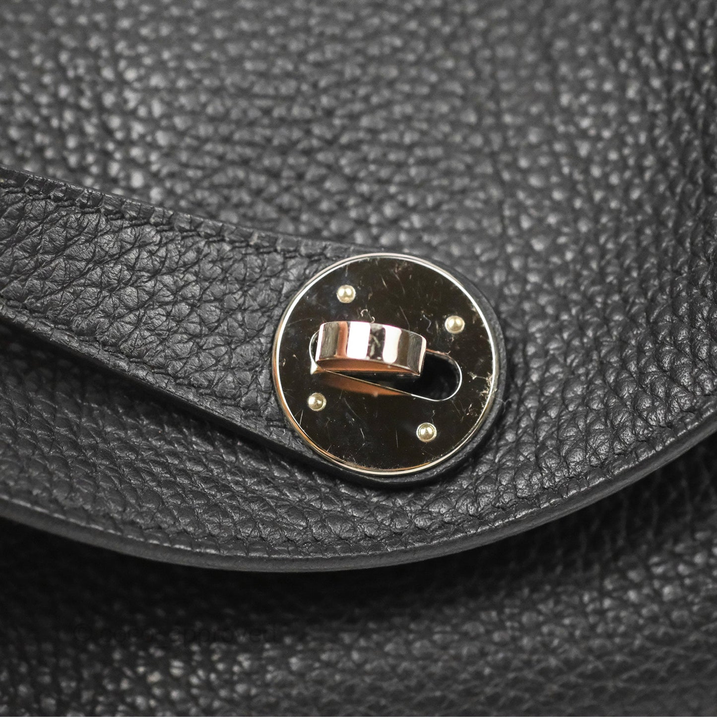 Hermès Lindy 26 Black Clemence Silver Hardware