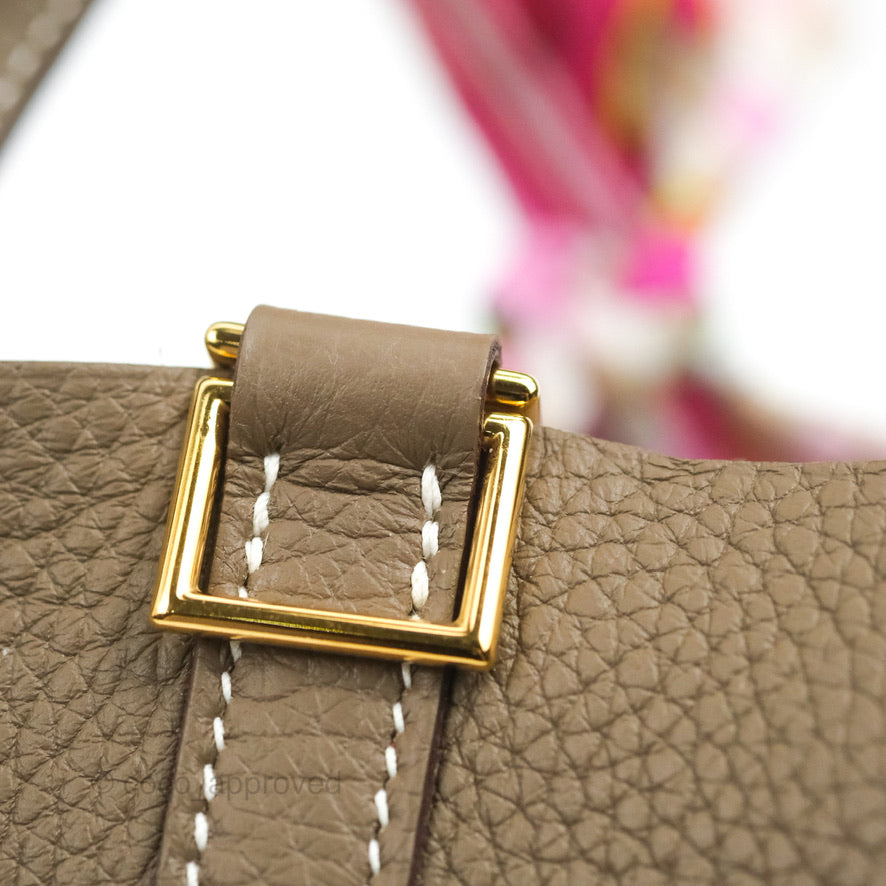 Hermès Picotin Lock 18 Etoupe Clemence Gold Hardware