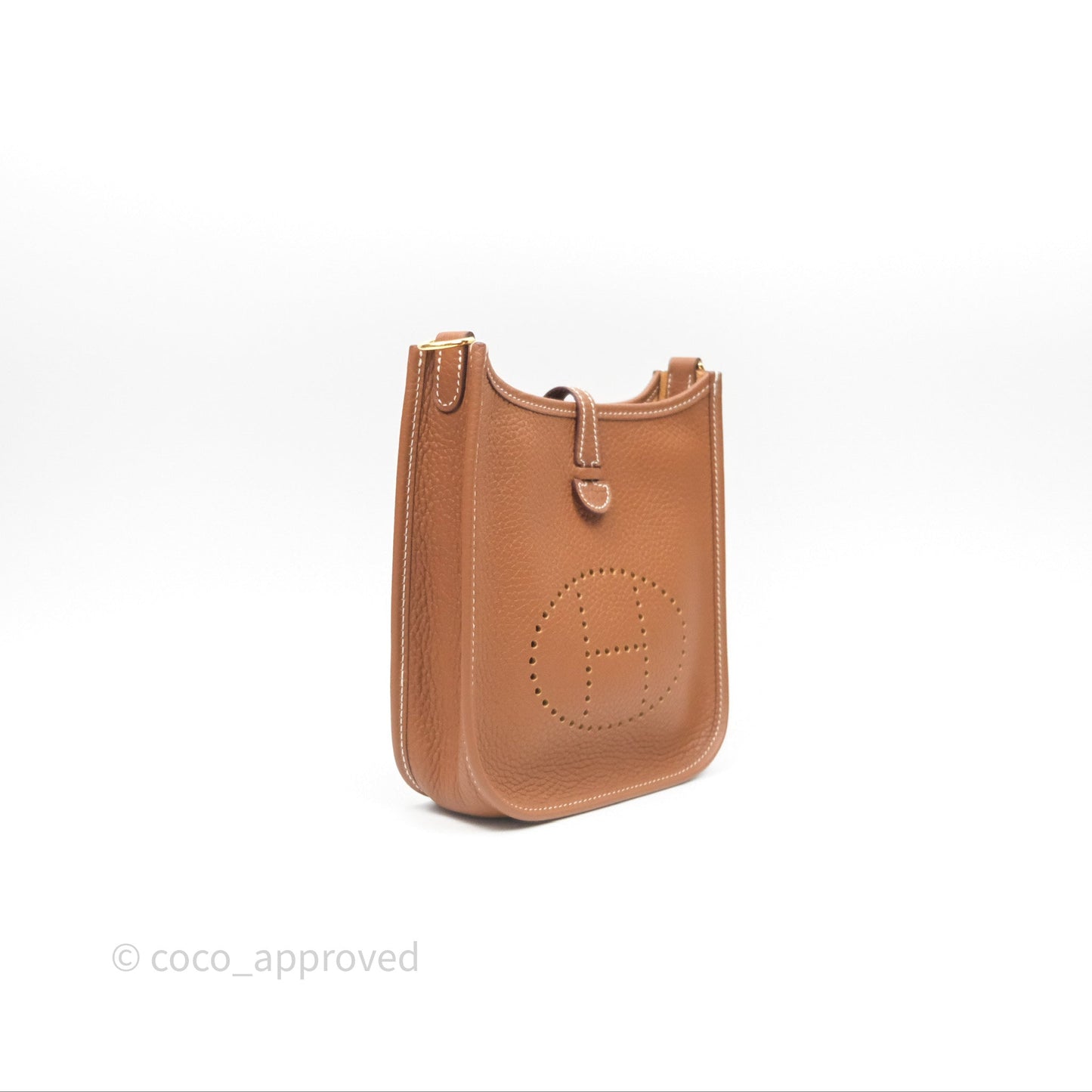 Hermès Mini Evelyne 16 Gold 37 Clemence Gold Hardware