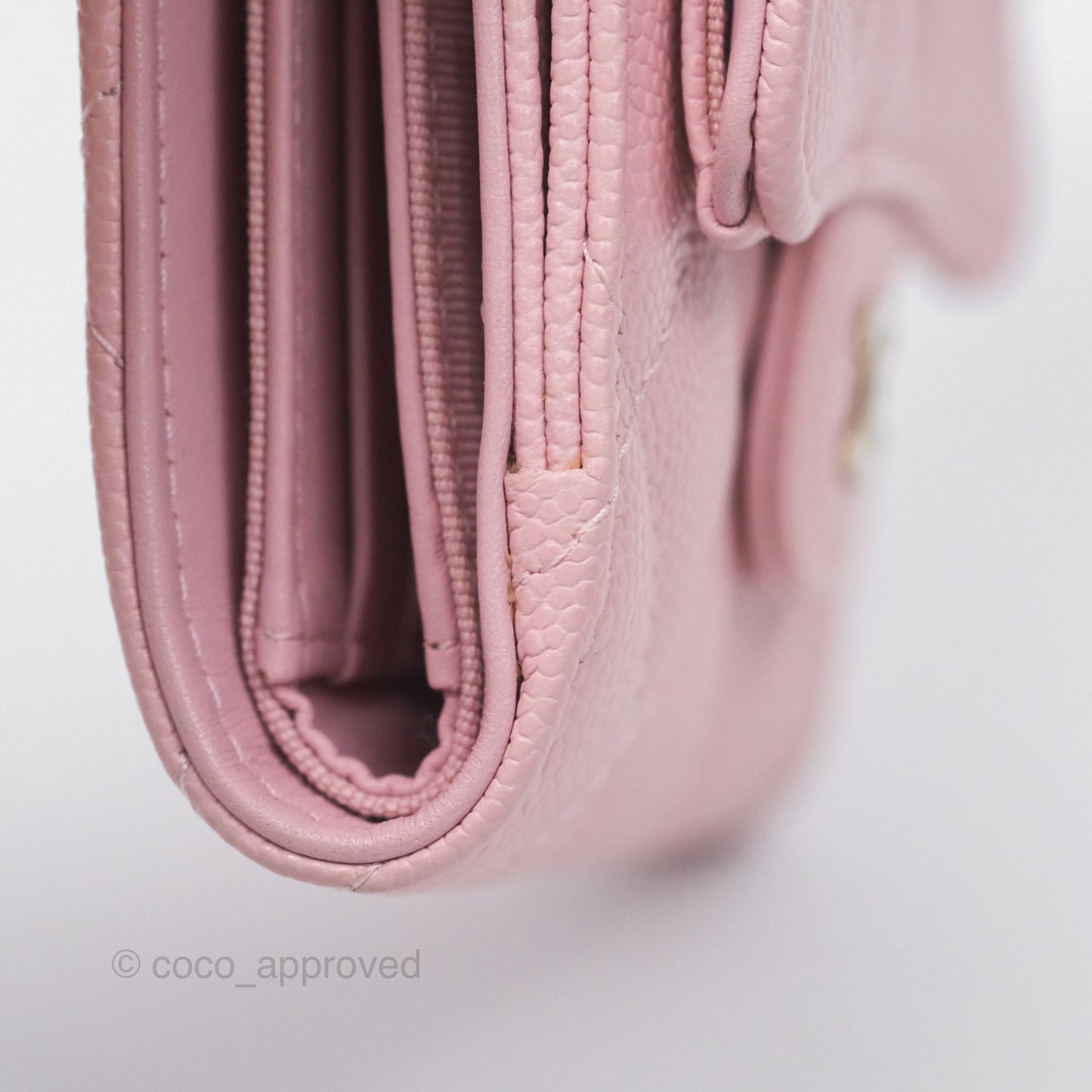 Chanel Classic Short Flap Wallet Pink Caviar Gold Hardware