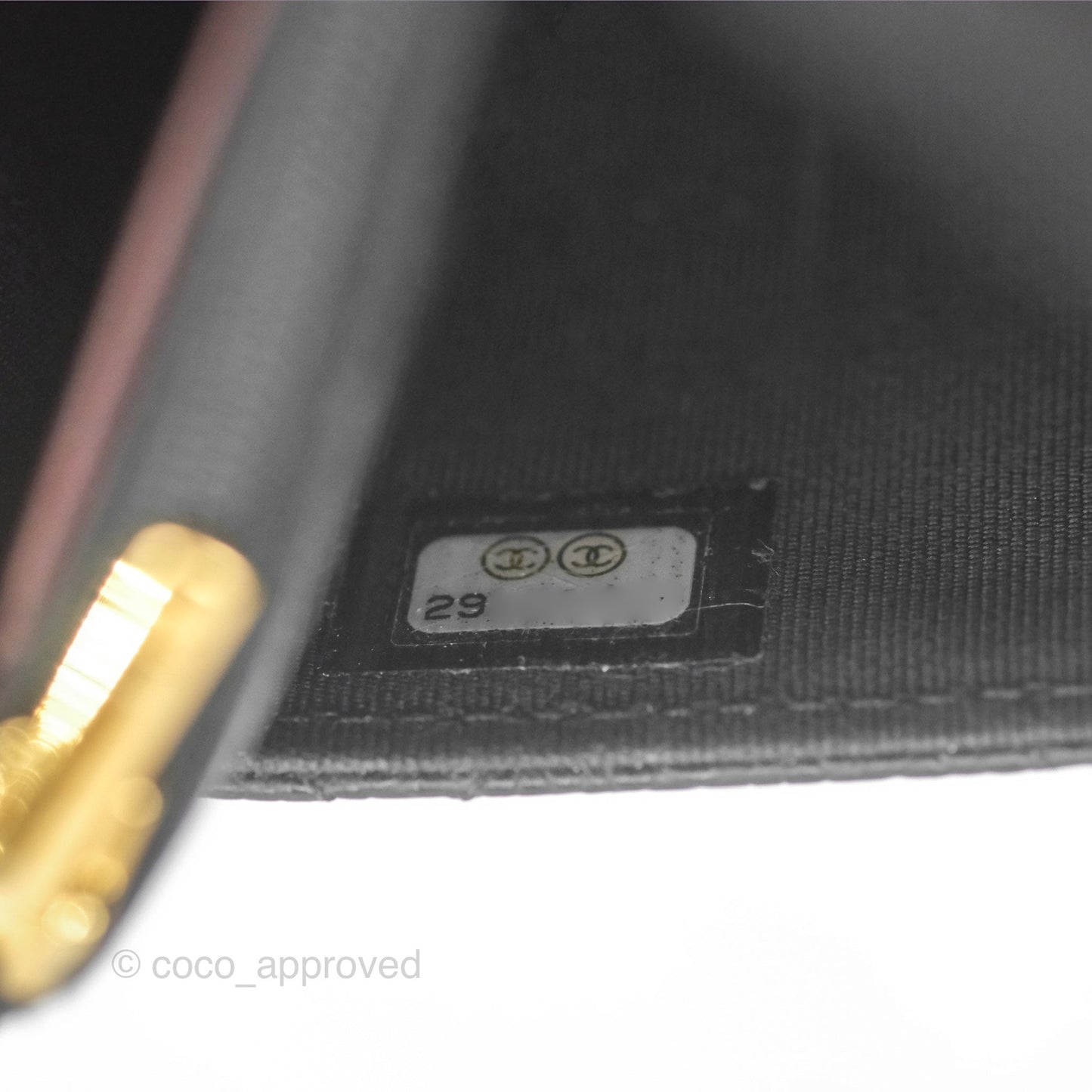 Chanel Classic Quilted Wallet On Chain WOC Black Caviar Gold Hardware