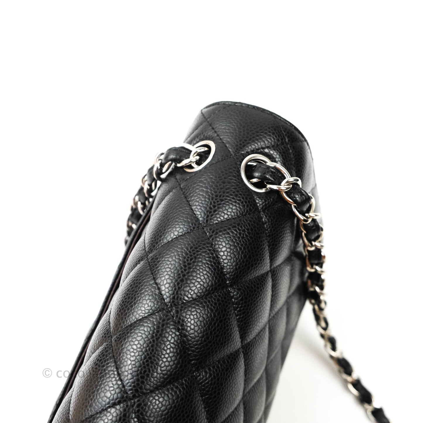 Chanel Jumbo Double Flap Black Caviar Silver Hardware⁣⁣