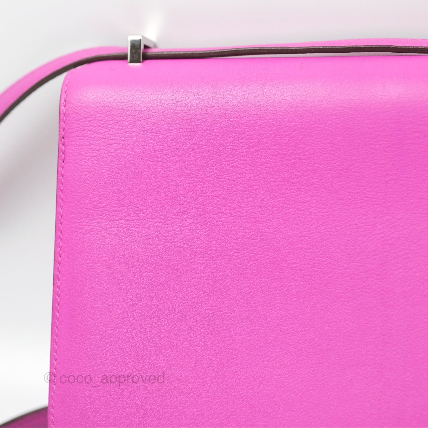 Hermès Constance Mini 18 Swift Magnolia/Orange Palladium Hardware