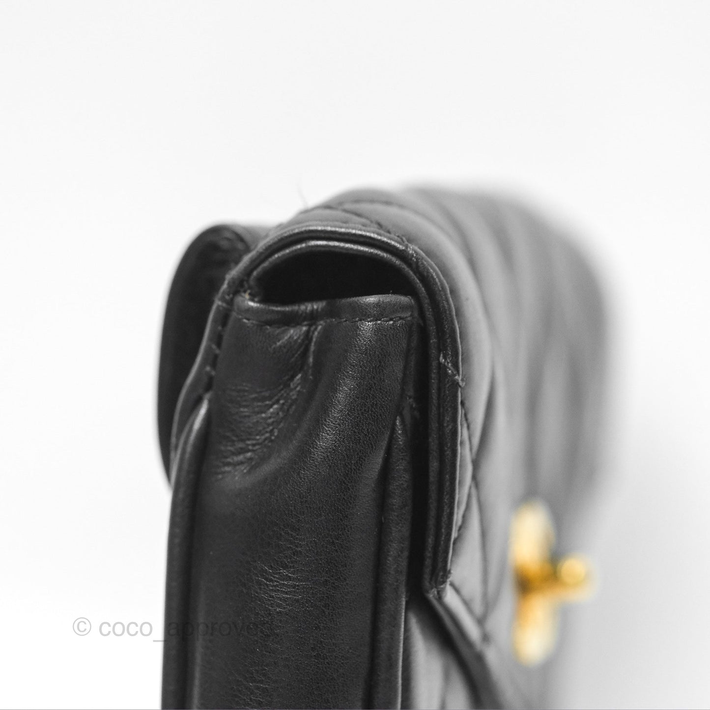 Chanel Vintage Belt Bag Quilted Black Lambskin 24K Gold Hardware
