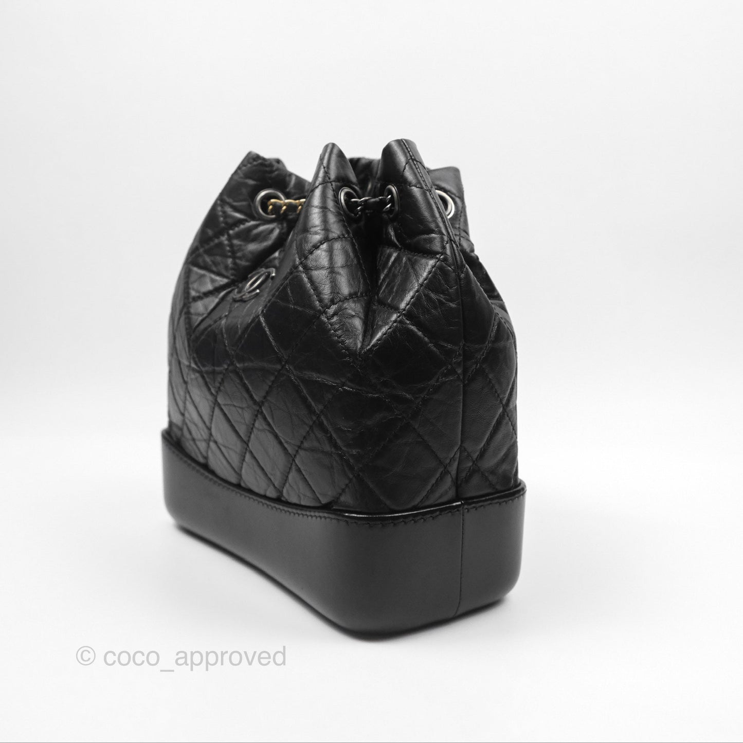 Chanel Small Gabrielle Backpack Black Aged Calfskin