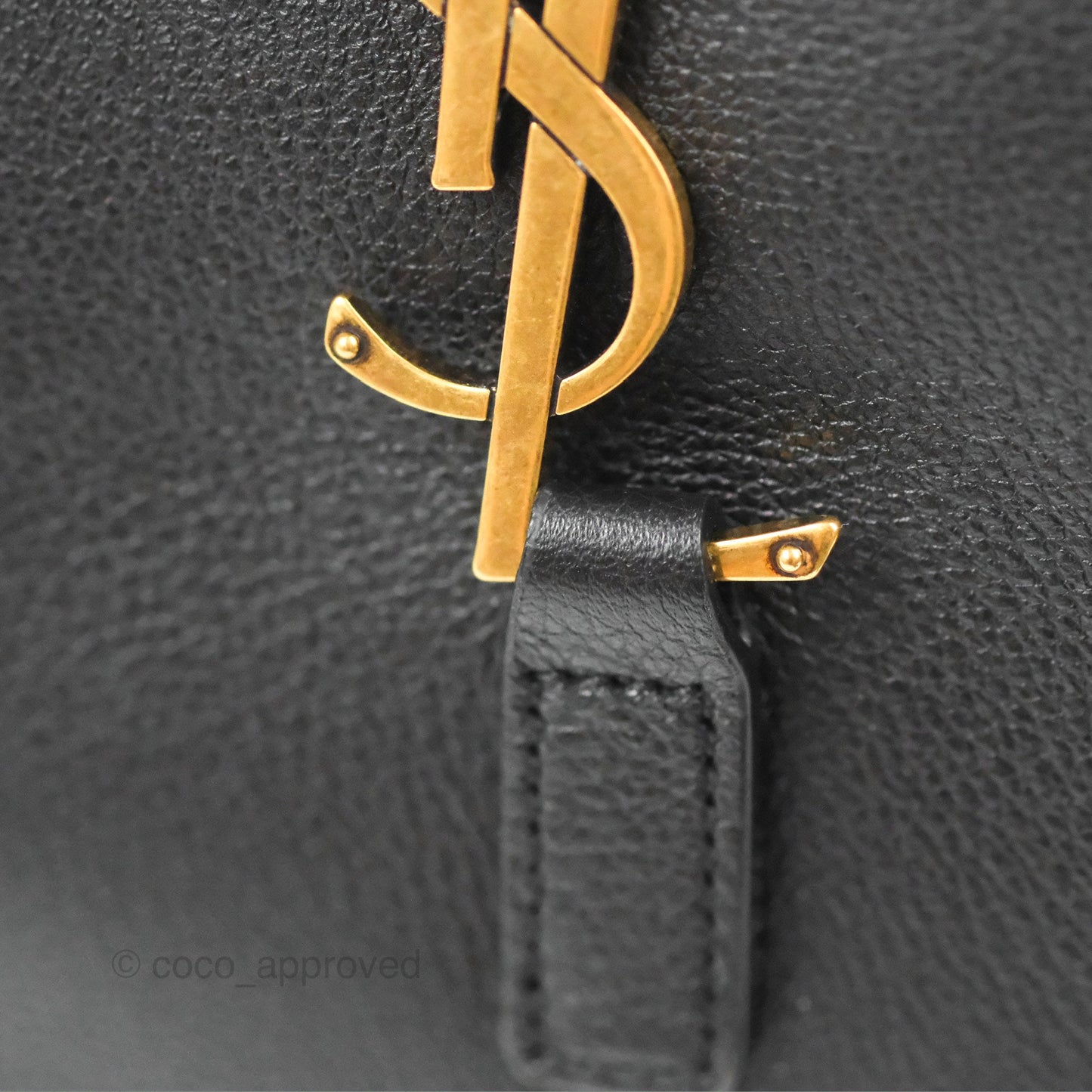 Saint Laurent Small ‘Le 5 a 7’ Hobo Bag Black Grained Leather