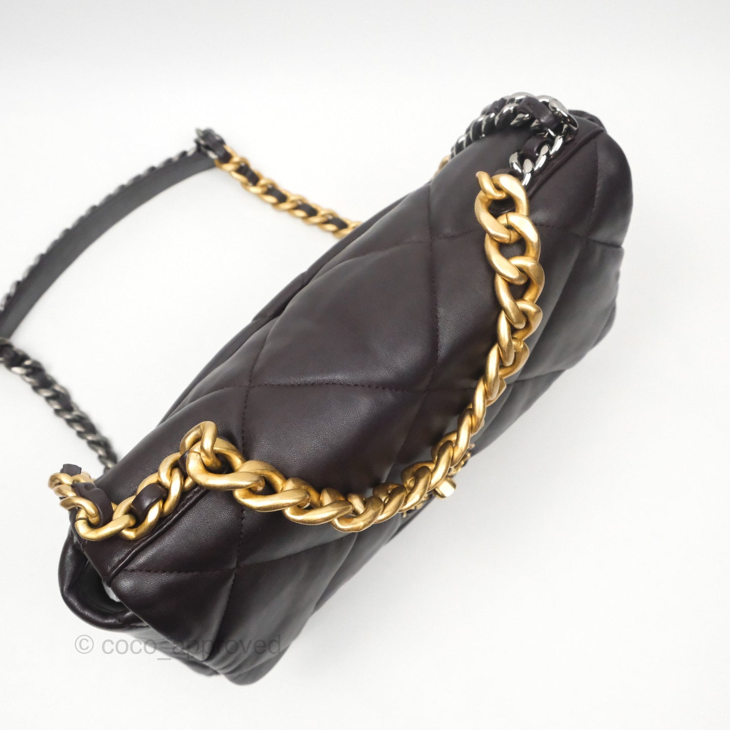 Chanel 19 Medium Dark Brown Mixed Hardware