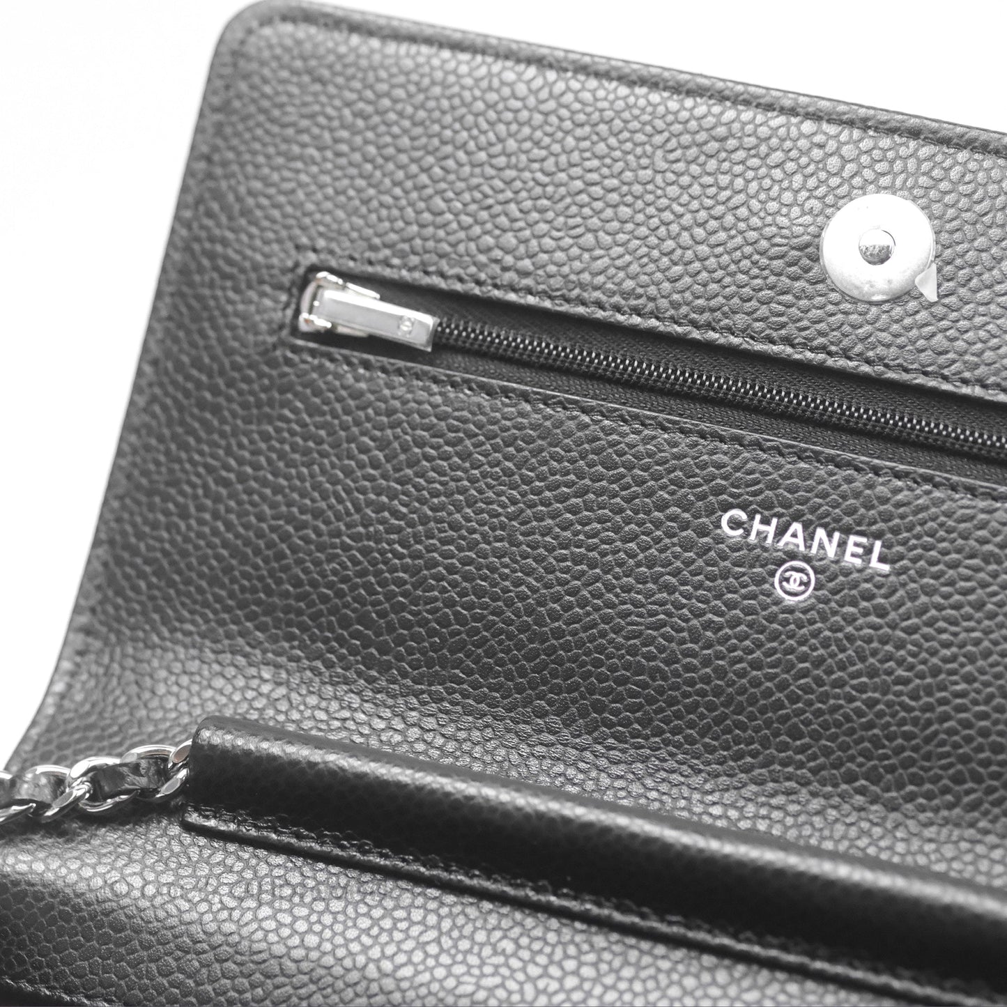 Chanel Quilted Classic WOC Black Caviar Silver Hardware