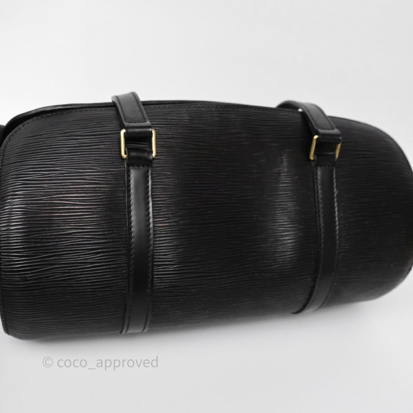 Louis Vuitton Epi Soufflot Bag Black Gold Hardware