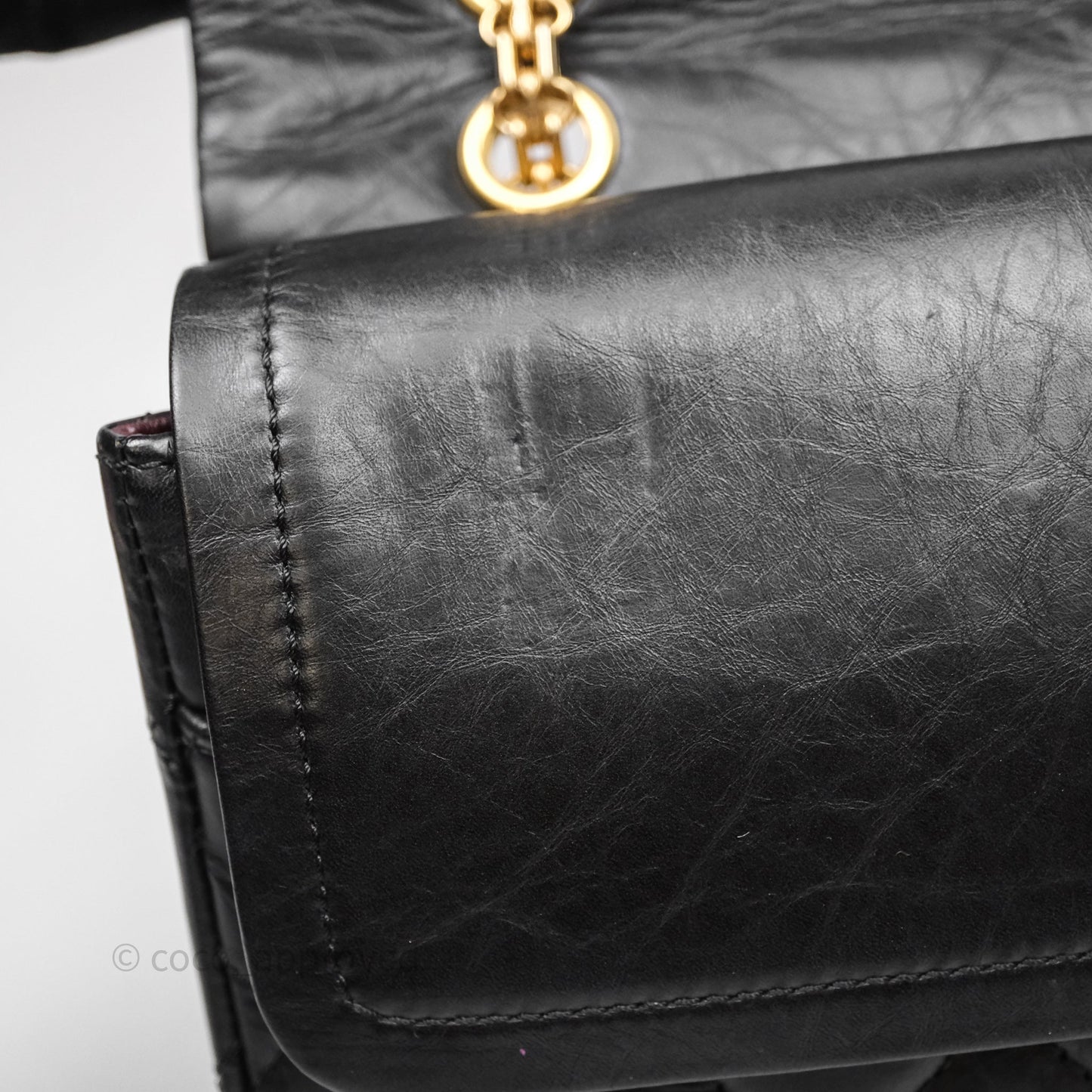 Chanel Reissue Quilted Aged Calfskin Black Aged Gold Hardware 227