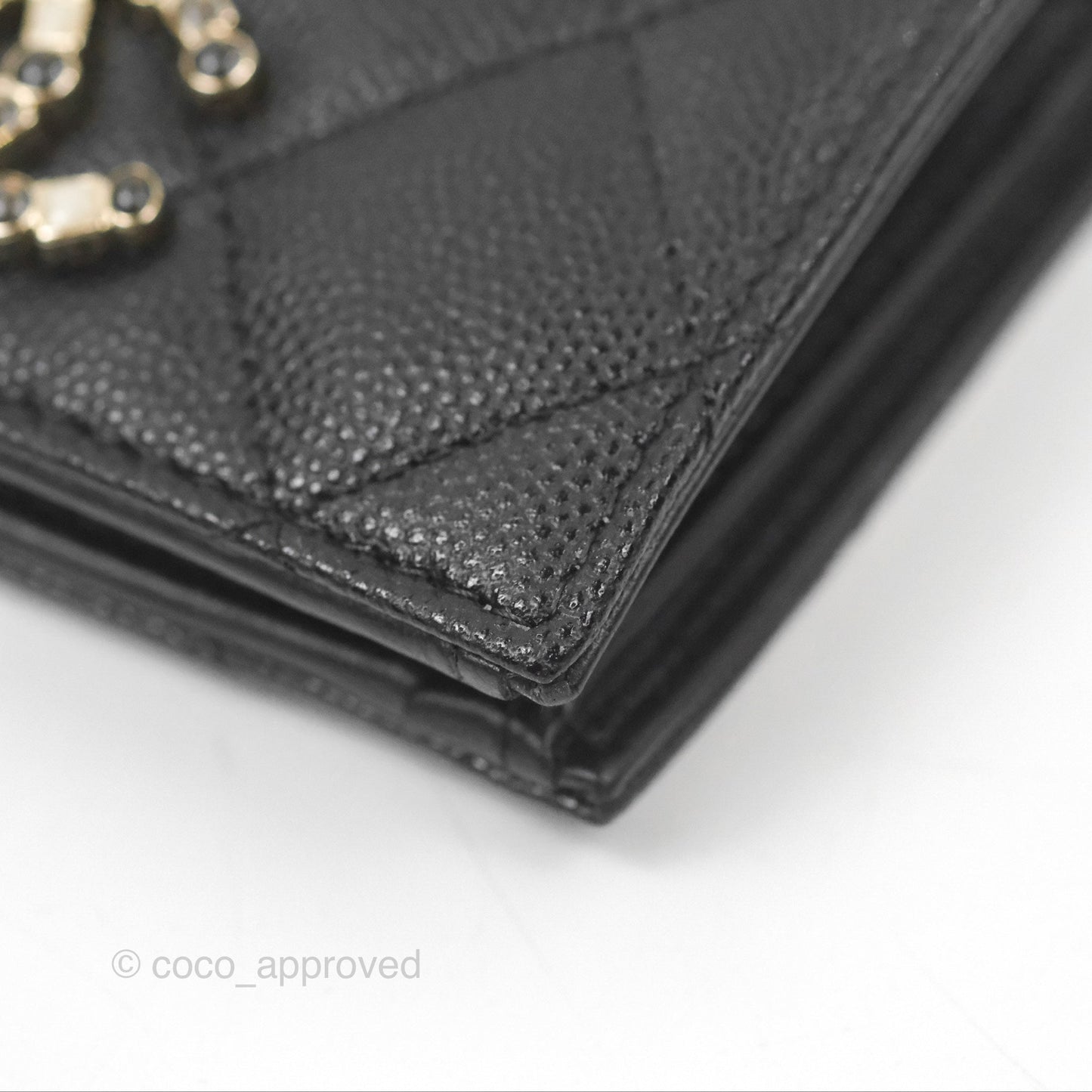 Chanel Small Wallet Black Caviar 23K